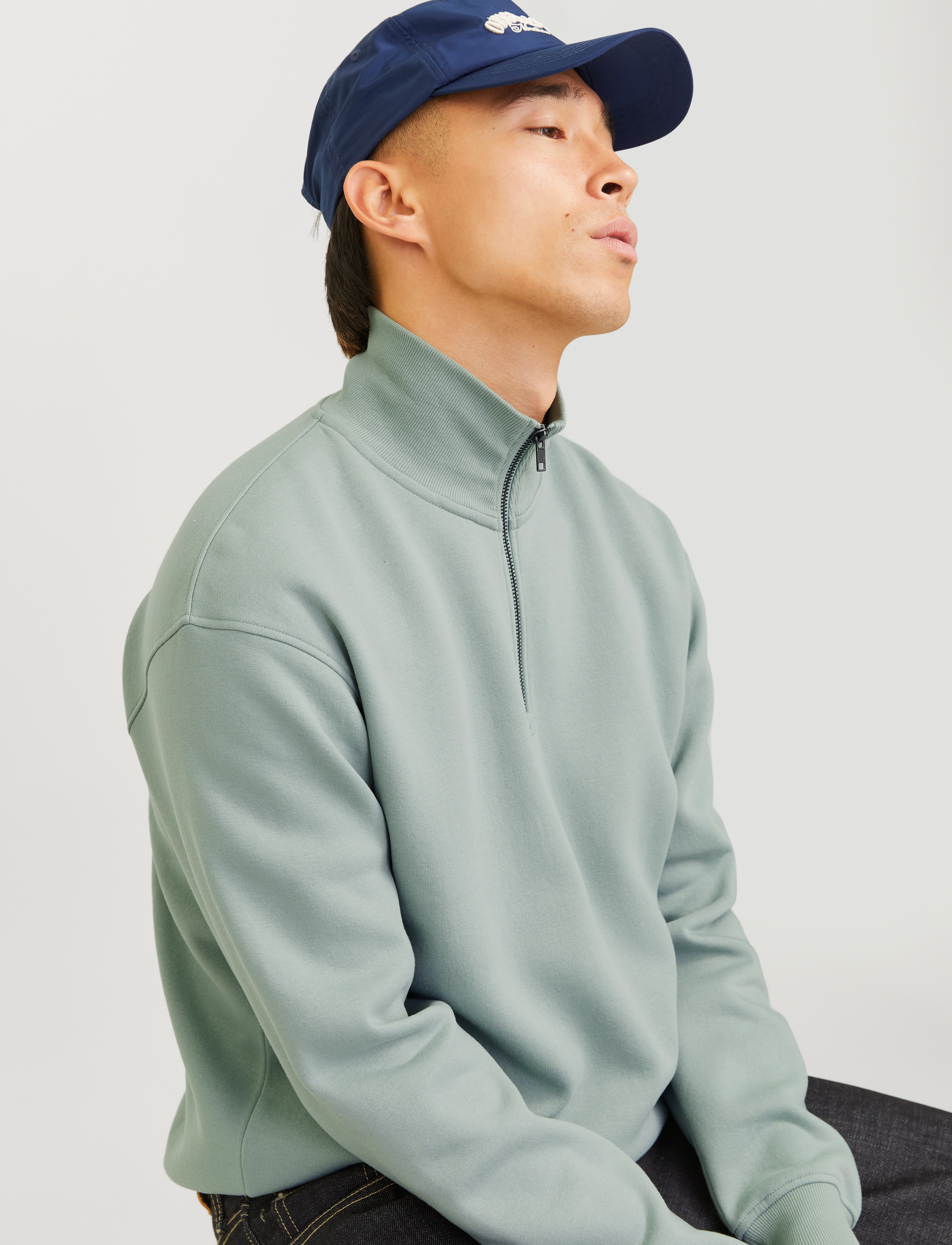 Jack & Jones - JJEBRADLEY SWEAT HALF ZIP NOOS - urlaubsfavoriten - iceberg green - 4