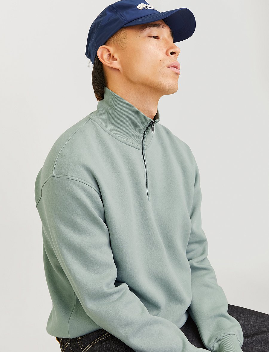 Jack & Jones - JJEBRADLEY SWEAT HALF ZIP NOOS - urlaubsfavoriten - iceberg green - 4