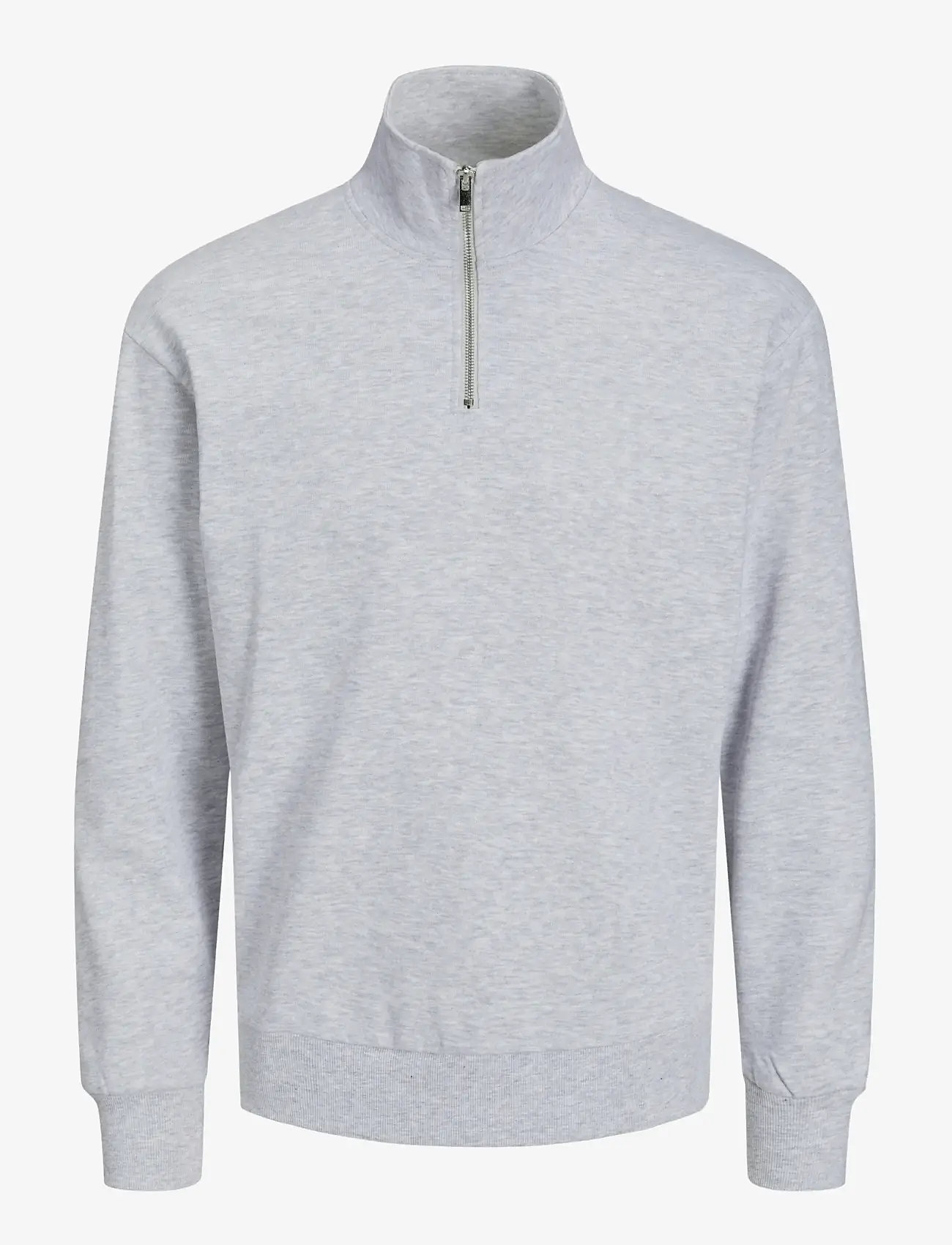 Jack & Jones - JJEBRADLEY SWEAT HALF ZIP NOOS - urlaubsfavoriten - light grey melange - 1