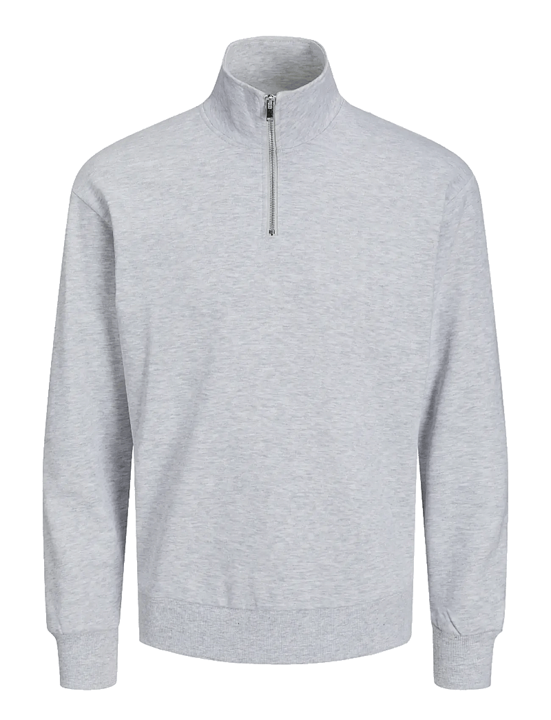 Jack & Jones - JJEBRADLEY SWEAT HALF ZIP NOOS - urlaubsfavoriten - light grey melange - 1