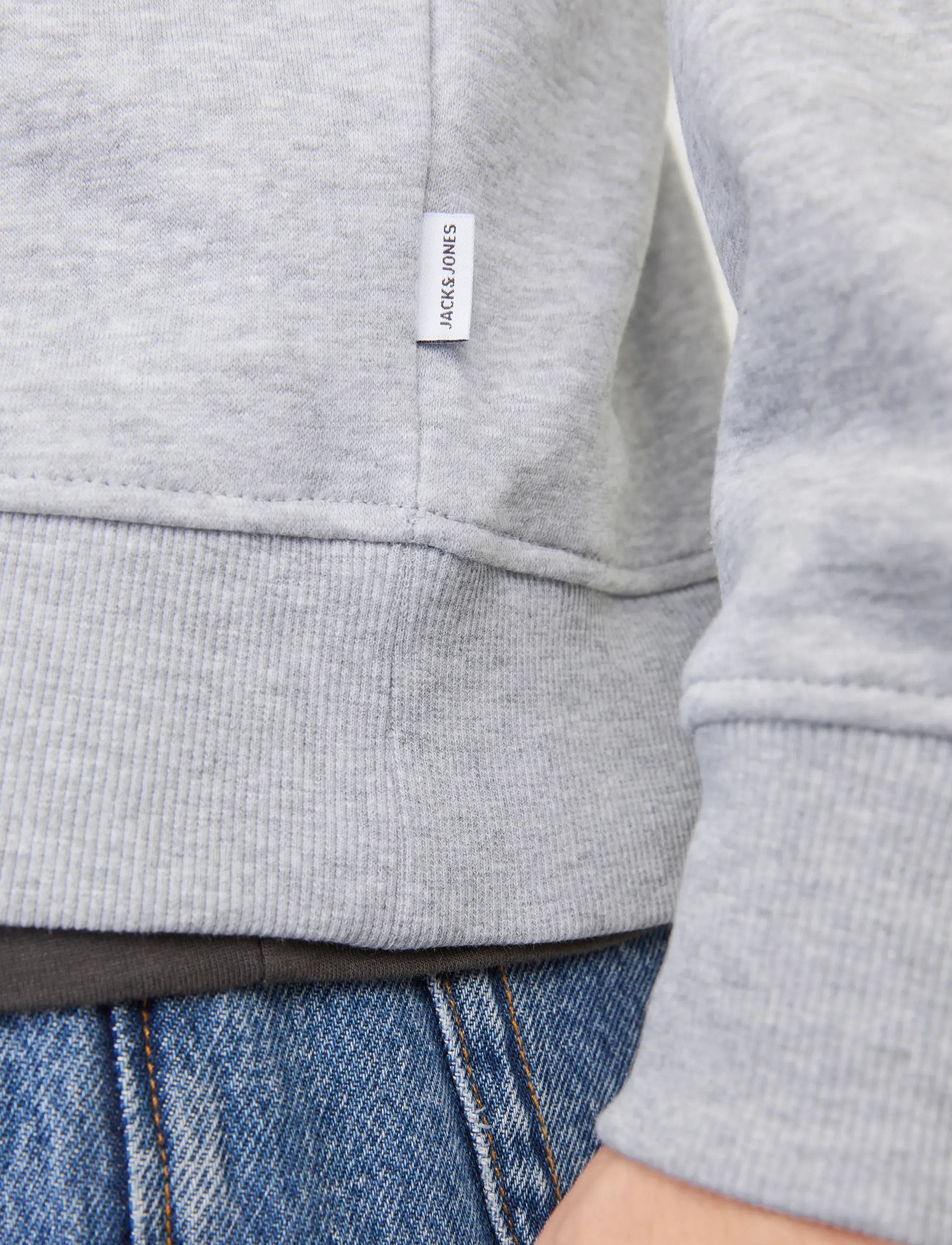 Jack & Jones - JJEBRADLEY SWEAT HALF ZIP NOOS - vacation essentials - light grey melange - 4