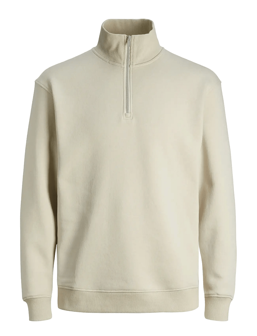 Jack & Jones - JJEBRADLEY SWEAT HALF ZIP NOOS - urlaubsfavoriten - moonbeam - 1
