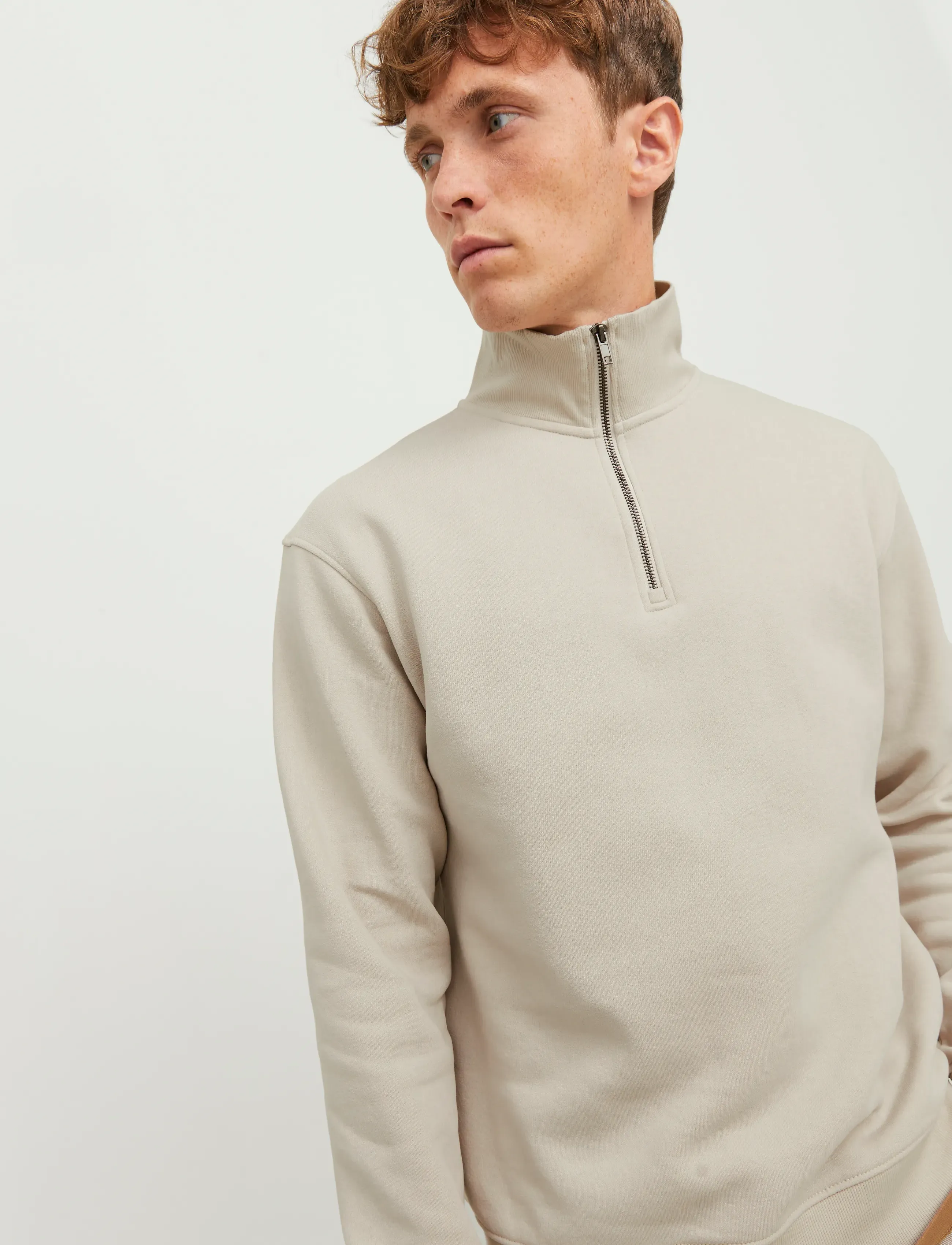 Jack & Jones - JJEBRADLEY SWEAT HALF ZIP NOOS - urlaubsfavoriten - moonbeam - 5