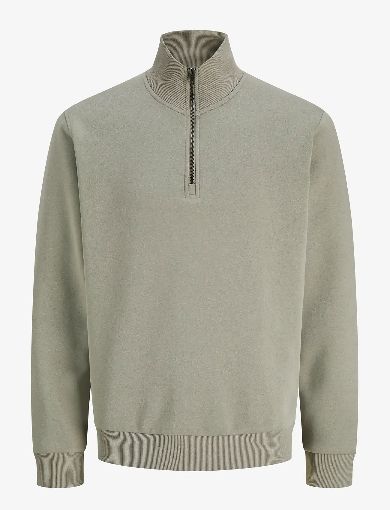 Jack & Jones - JJEBRADLEY SWEAT HALF ZIP NOOS - feriefavoritter - vetiver - 1