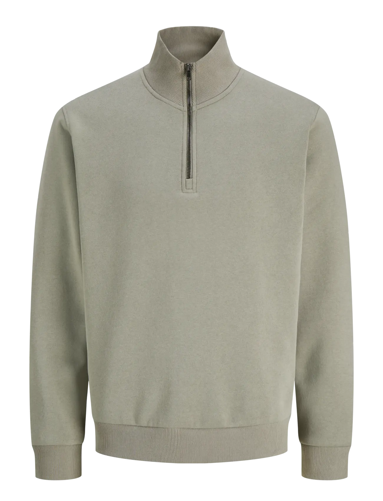 JJEBRADLEY SWEAT HALF ZIP NOOS - VETIVER