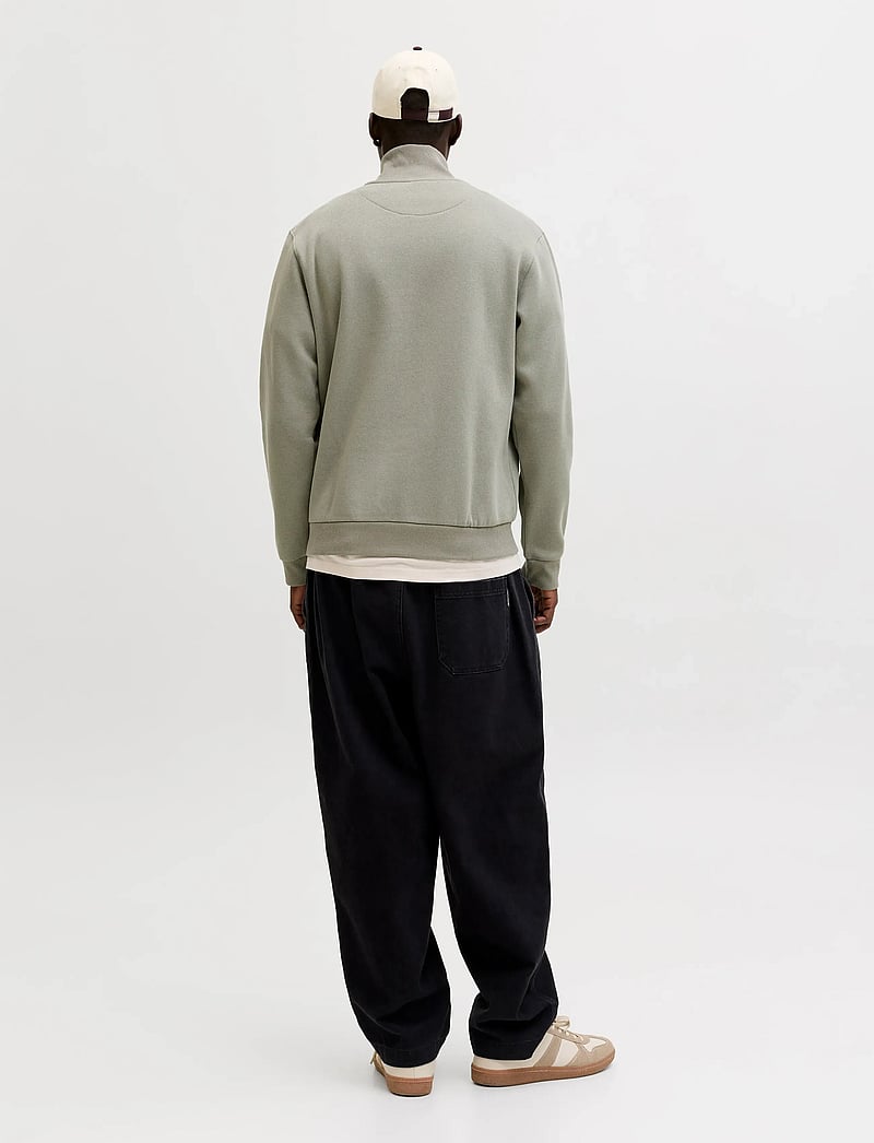 Jack & Jones - JJEBRADLEY SWEAT HALF ZIP NOOS - feriefavoritter - vetiver - 3