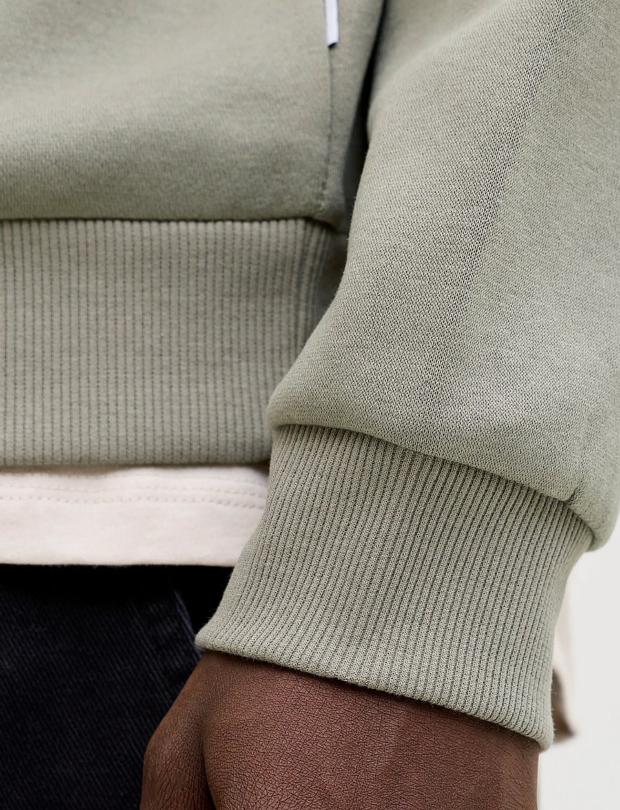Jack & Jones - JJEBRADLEY SWEAT HALF ZIP NOOS - puhkuse põhitooted - vetiver - 5