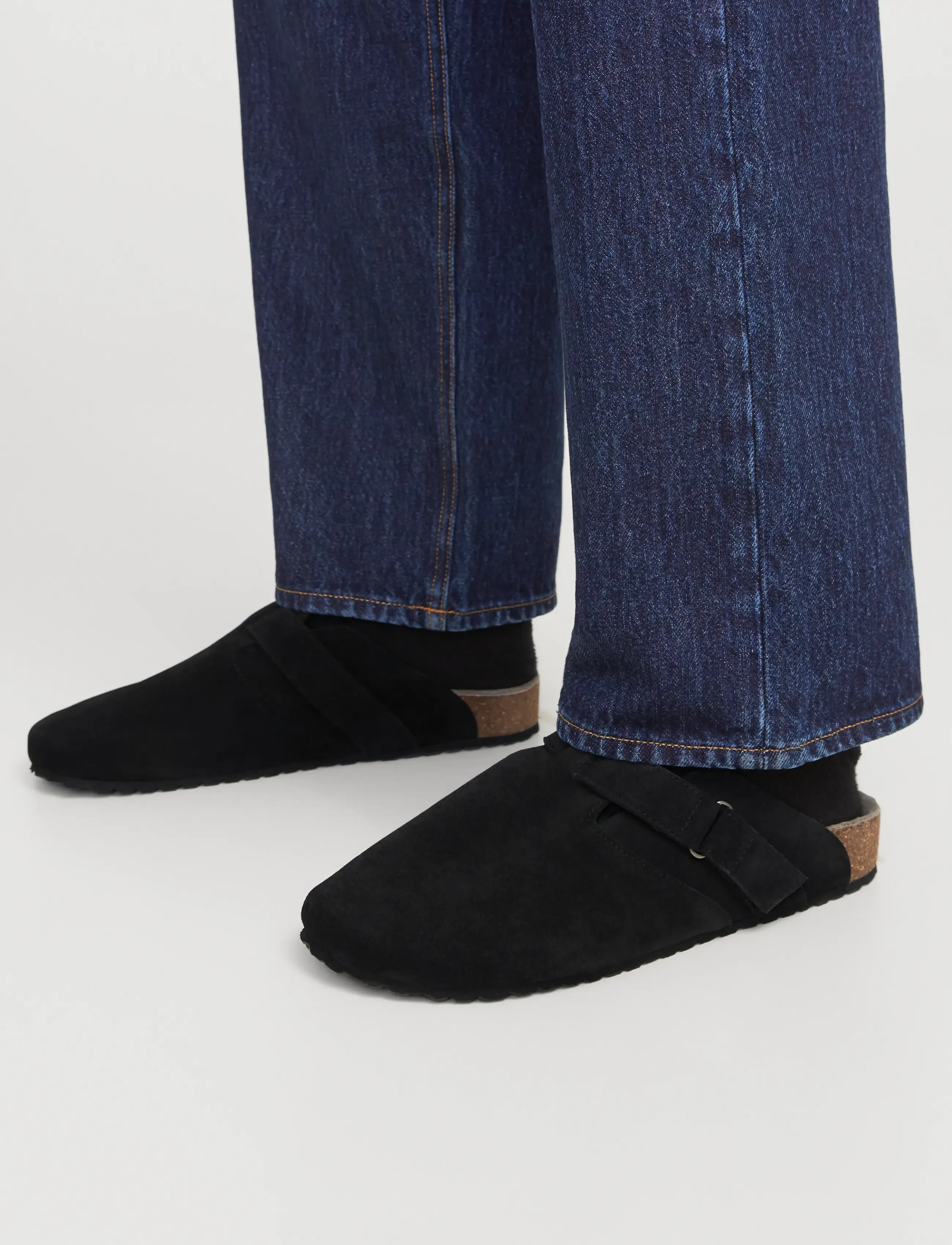 Jack & Jones JFWLOUIS SUEDE MULE - Söfn - ANTHRACITE / black