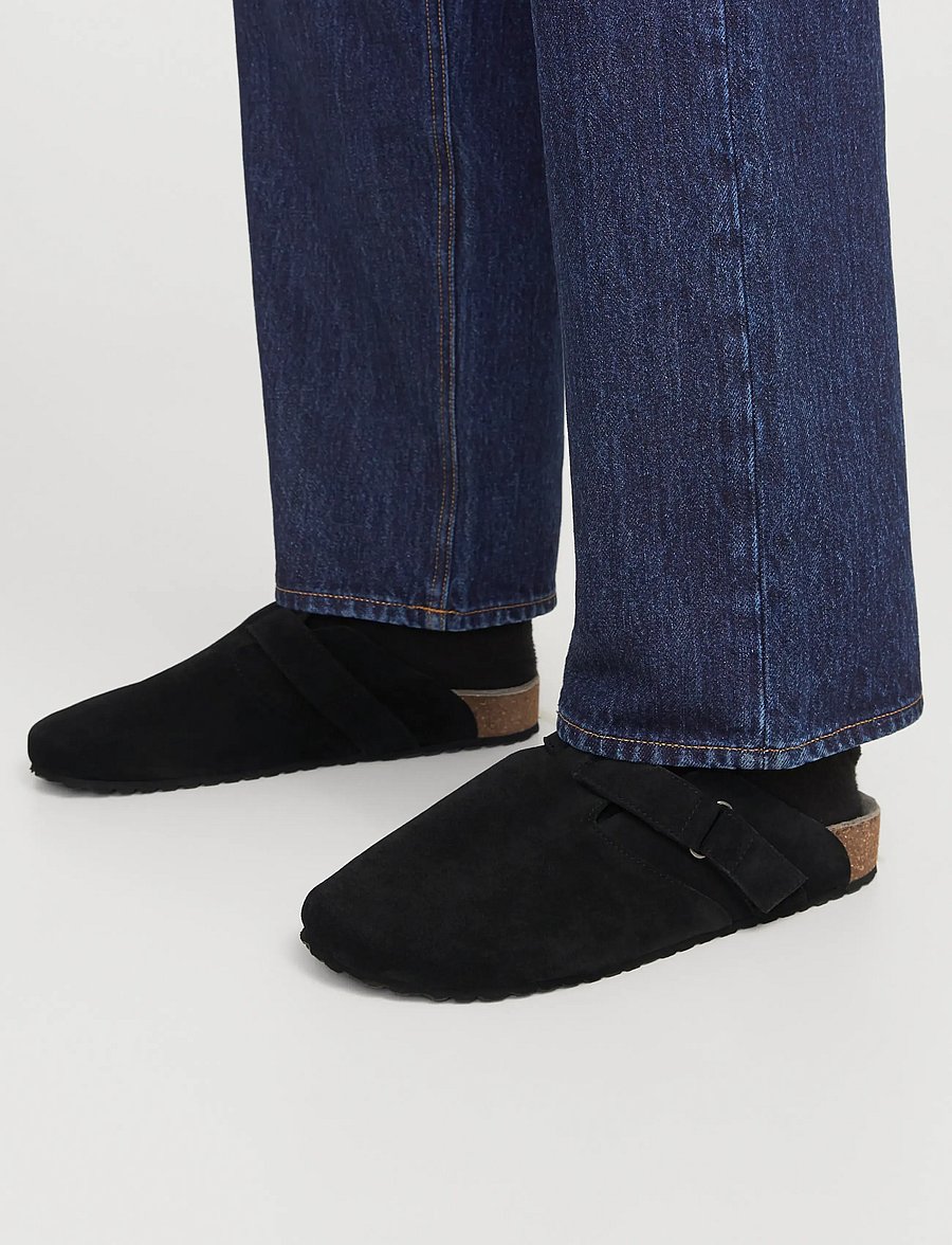 Jack & Jones - JFWLOUIS SUEDE MULE - mules & clogs - anthracite - 0