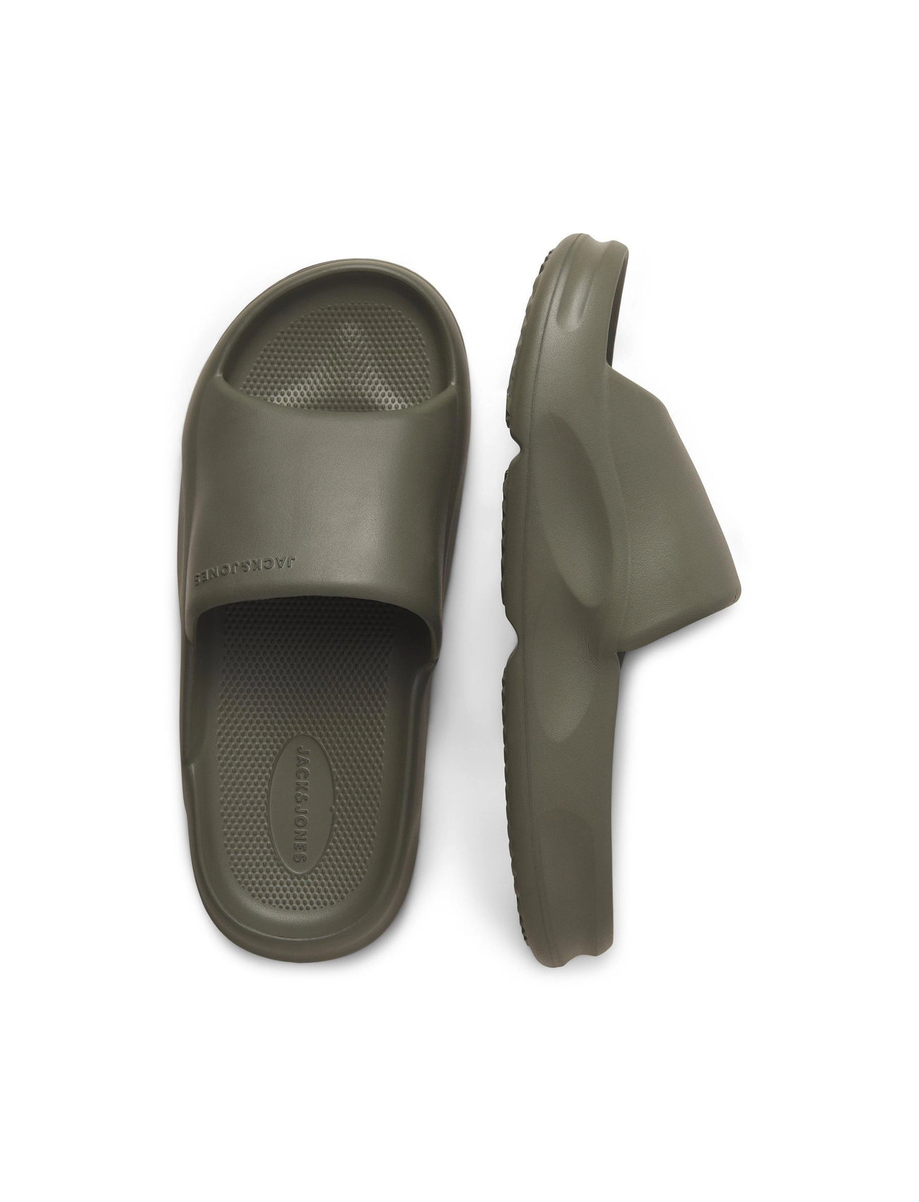 Jack & Jones - JFWSTATUS MOULDED SLIDER NOOS - olive night - 3