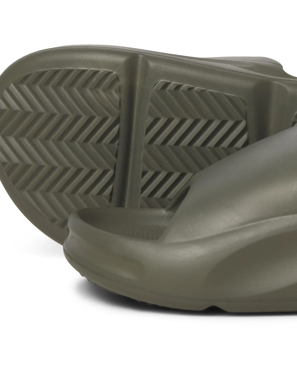 Jack & Jones - JFWSTATUS MOULDED SLIDER NOOS - badesandaler - olive night - 4