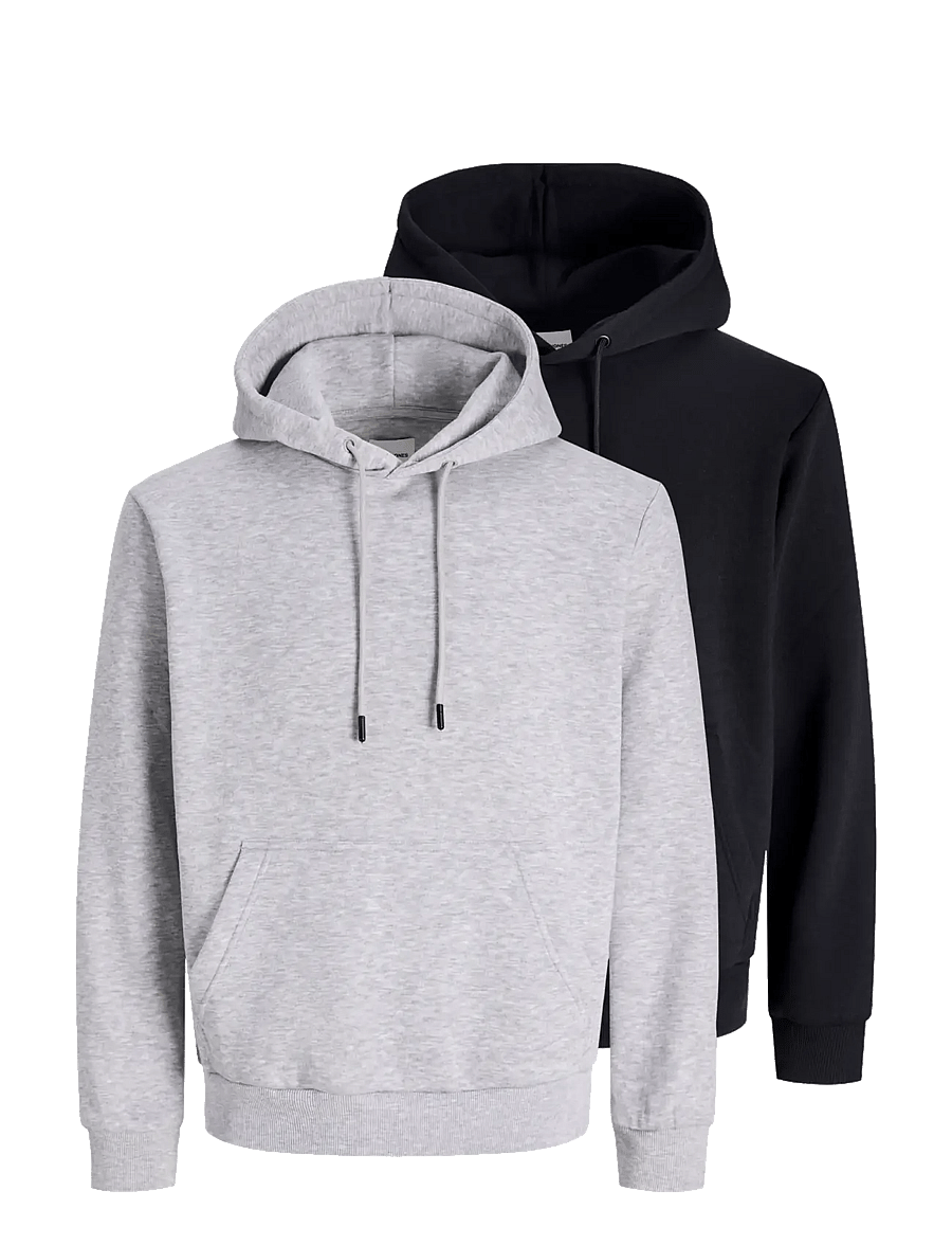 Jack & Jones - JJEBRADLEY SWEAT HOOD 2PK MP - black - 1