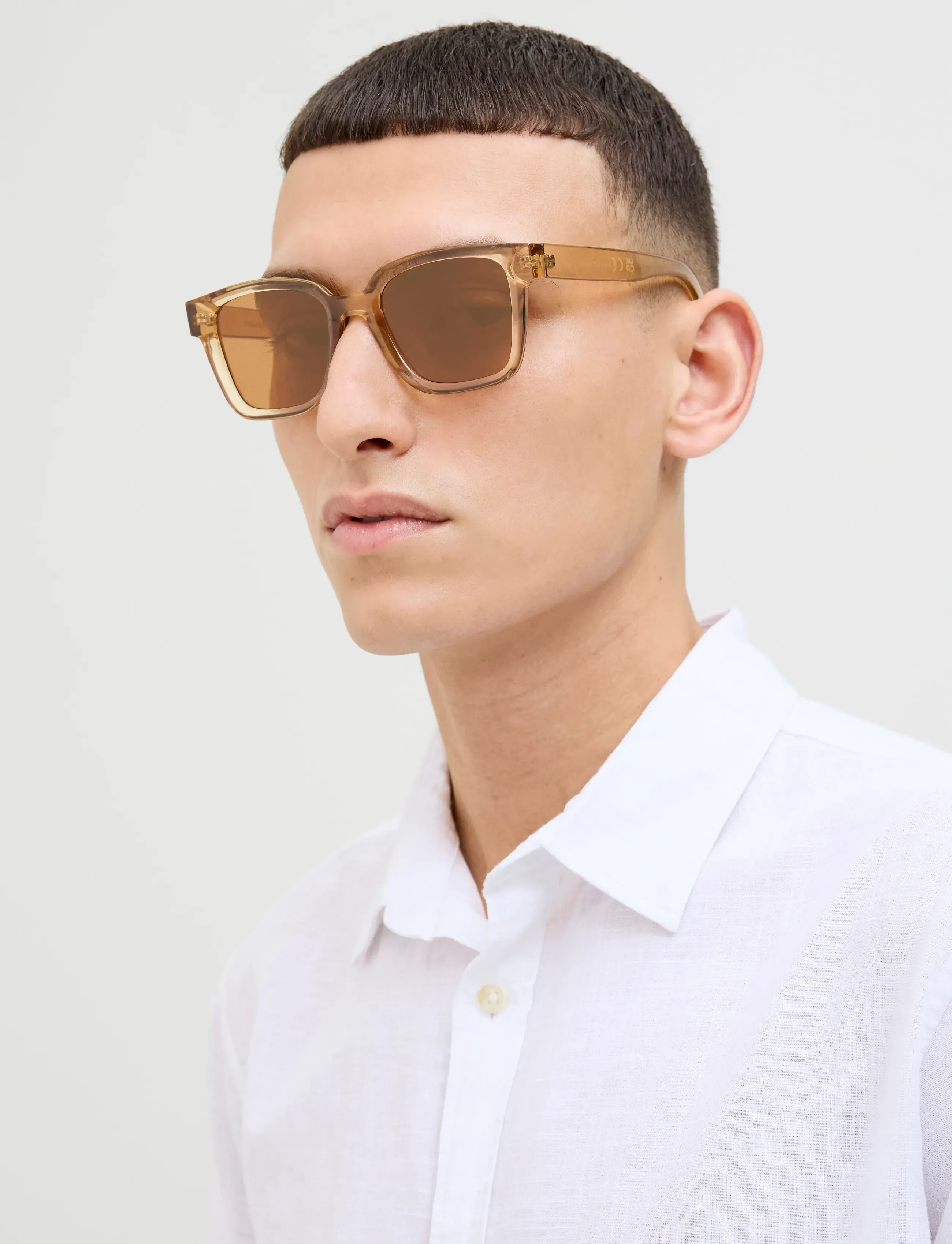 Jack & Jones Jacpontus Sunglasses Noos, One Size, Sunglasses, Braun - D-frame- Wayfarer Männerswear
