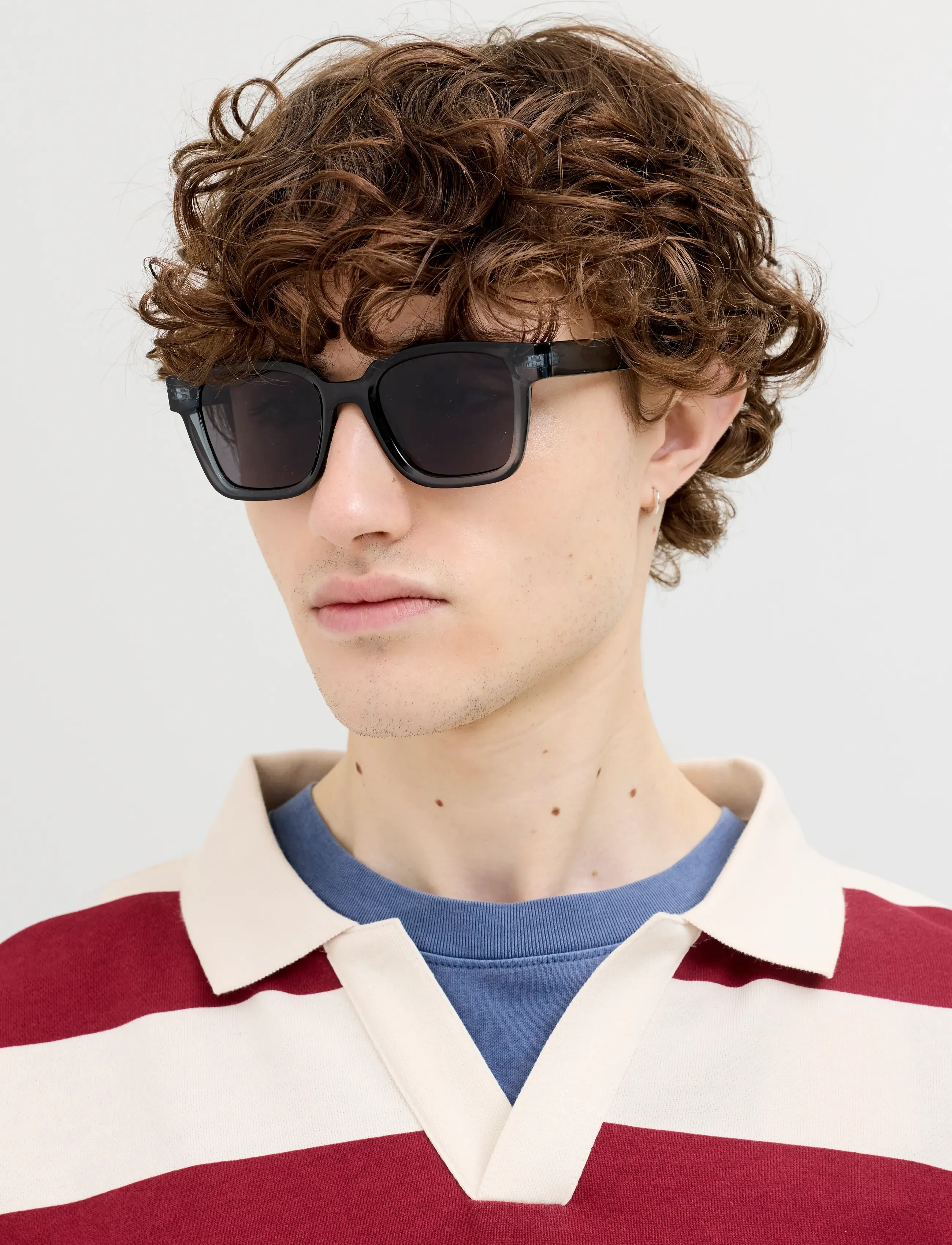Jack & Jones Jacpontus Sunglasses Noos, One Size, Sunglasses, Marineblau - D-frame- Wayfarer Männerswear