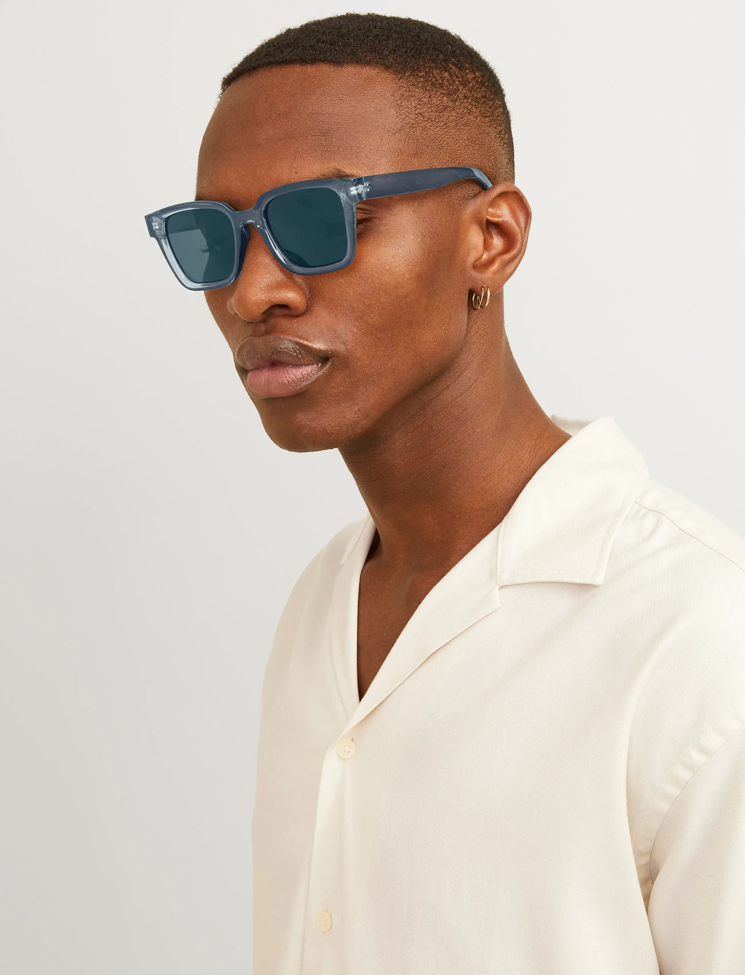 Jack & Jones Jacpontus Sunglasses Noos, One Size, Sunglasses, Grau - D-frame- Wayfarer Männerswear