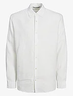 JPRCCLAWRENCE LINEN SHIRT L/S SN - BRIGHT WHITE