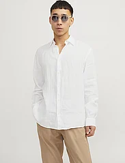 Jack & Jones - JPRCCLAWRENCE LINEN SHIRT L/S SN - linen shirts - bright white - 0