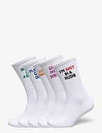 JACSTATE TENNIS SOCKS 5 PACK - WHITE