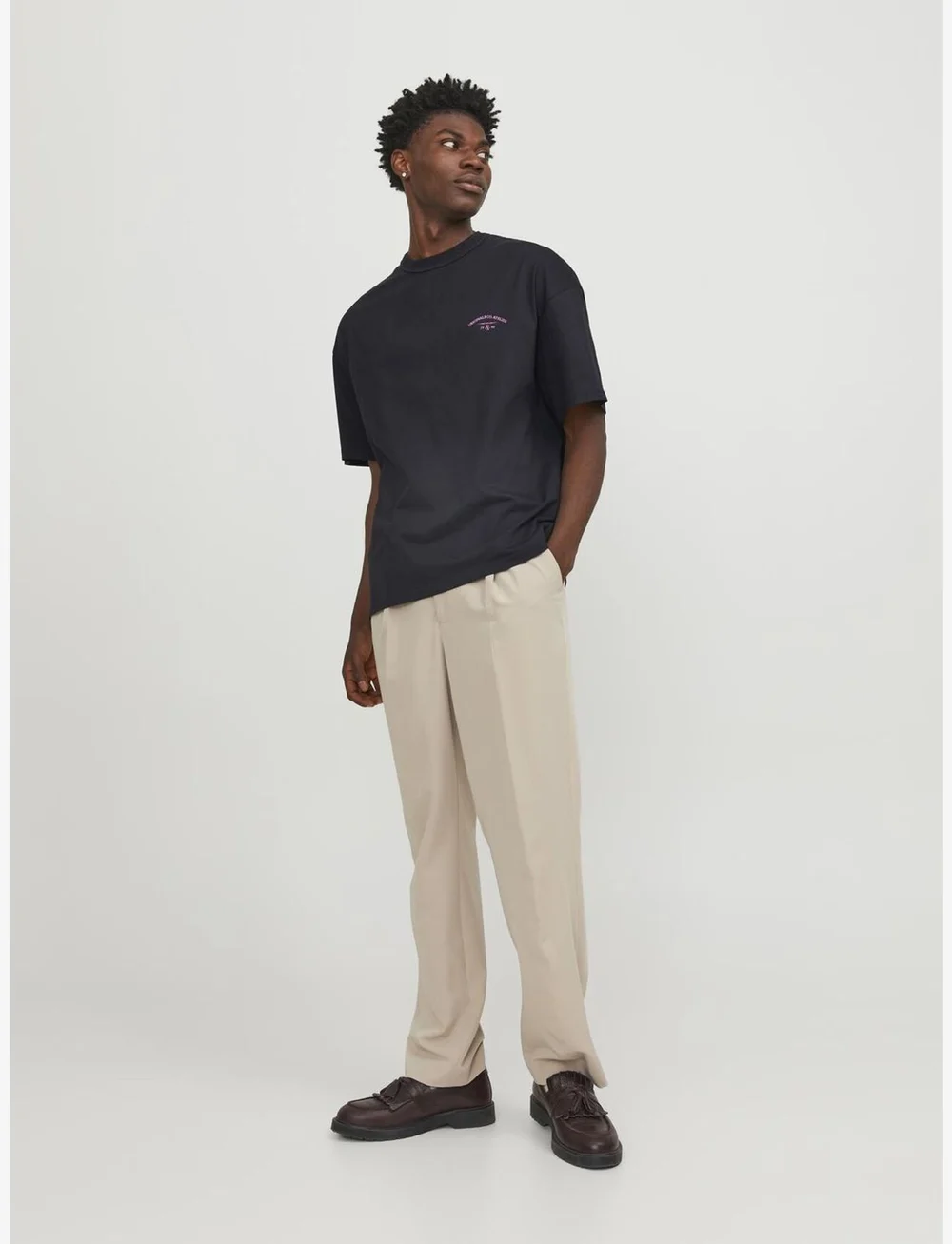 Jack & Jones - JORSANTORINI GRAPHIC TEE SS CREW NECK SN - short-sleeved t-shirts - black - 3