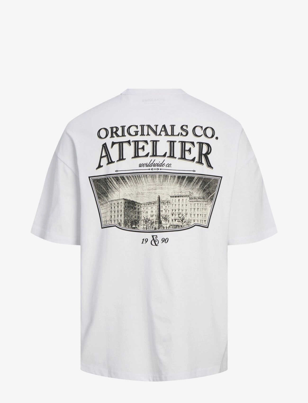Jack & Jones - JORSANTORINI GRAPHIC TEE SS CREW NECK SN - bright white - 2