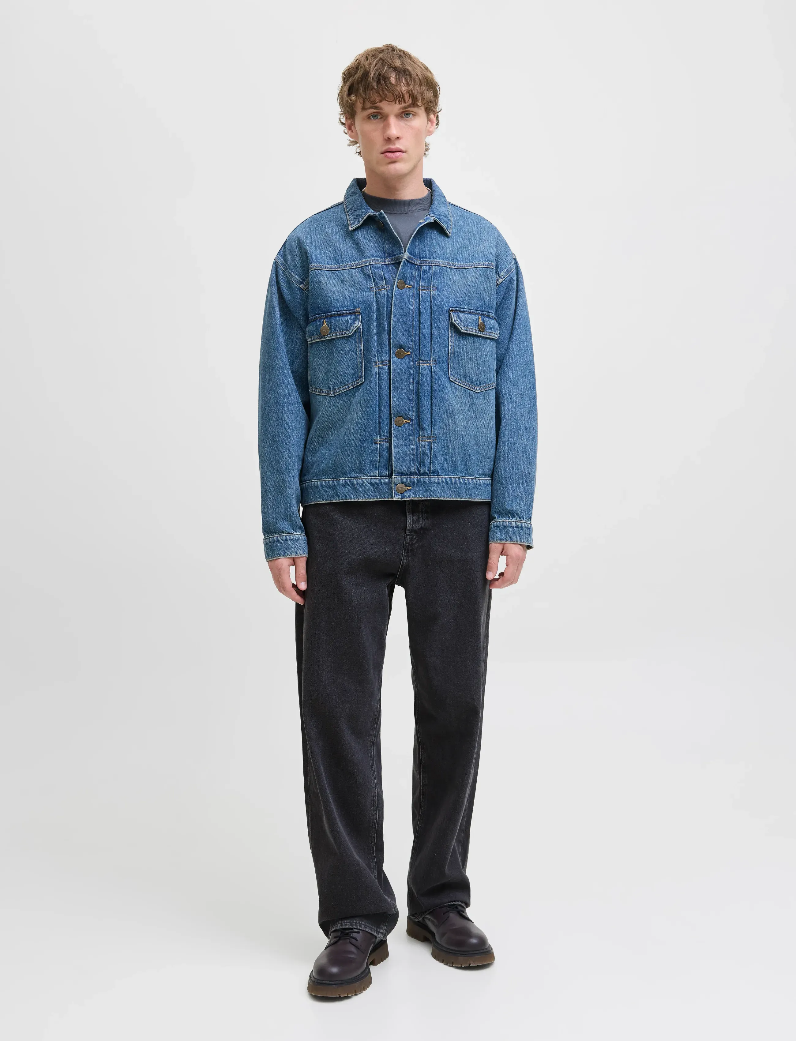 Jack & Jones - JJIALEX JJBASIC SQ 737 NOOS - loose jeans - black denim - 4