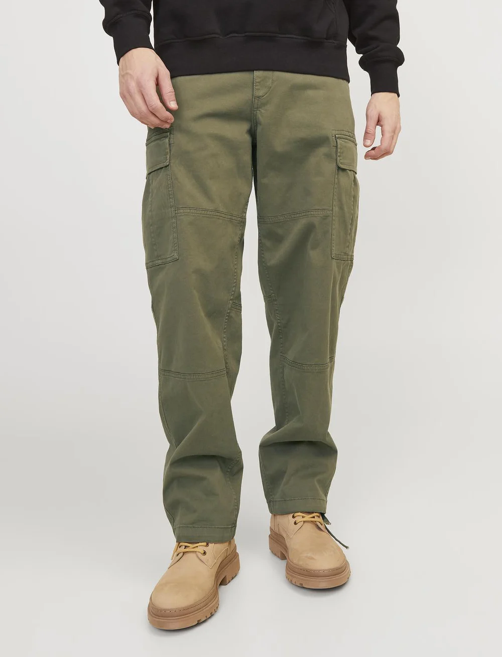 Jack & Jones - JPSTKARL JJHARLOW CARGO NOOS - cargobyxor - dusty olive - 0
