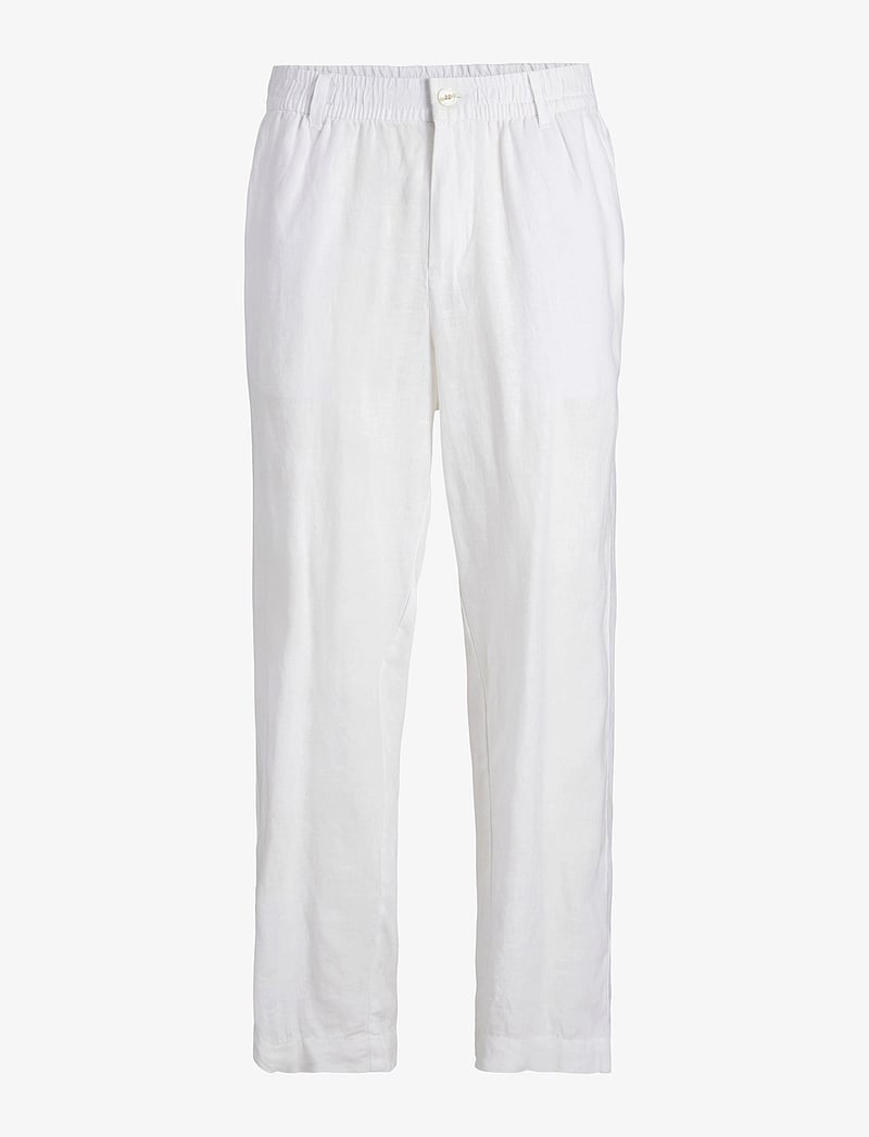Jack & Jones - JPSTKARL LAWRENCE LINEN CHINO SN - linnebyxor - bright white - 1