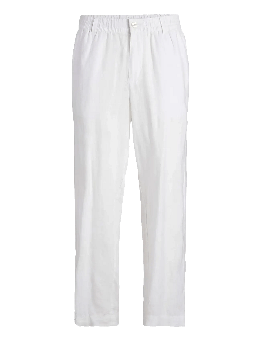 Jack & Jones - JPSTKARL LAWRENCE LINEN CHINO SN - hørbukser - bright white - 1