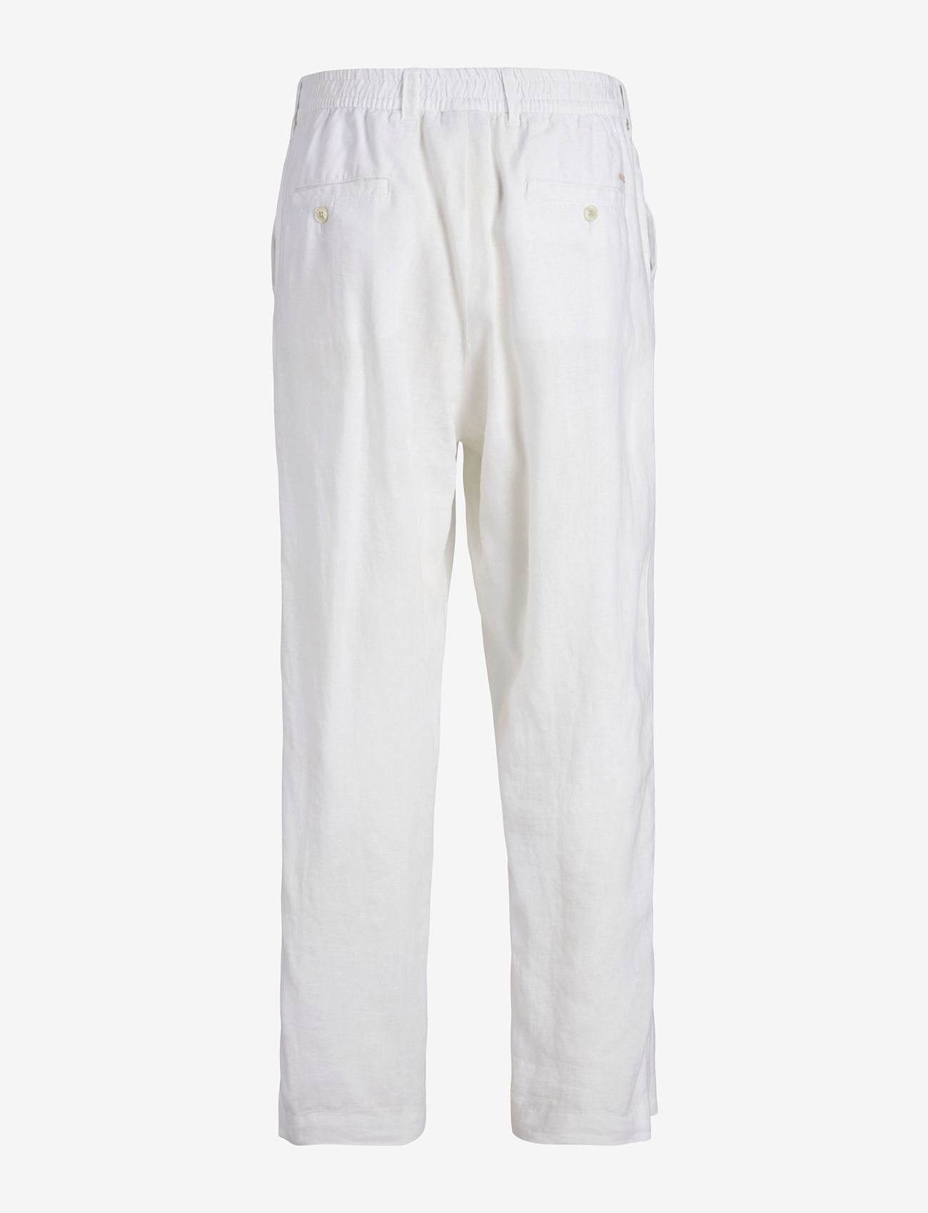 Jack & Jones - JPSTKARL LAWRENCE LINEN CHINO SN - linnebyxor - bright white - 2