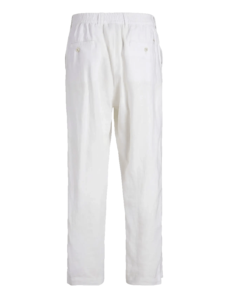 Jack & Jones - JPSTKARL LAWRENCE LINEN CHINO SN - leinenhosen - bright white - 2