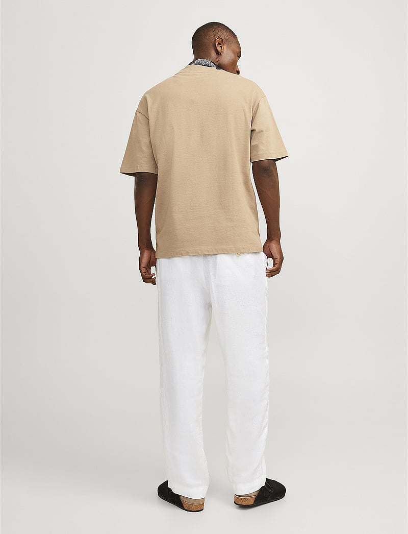 Jack & Jones - JPSTKARL LAWRENCE LINEN CHINO SN - linnebyxor - bright white - 3