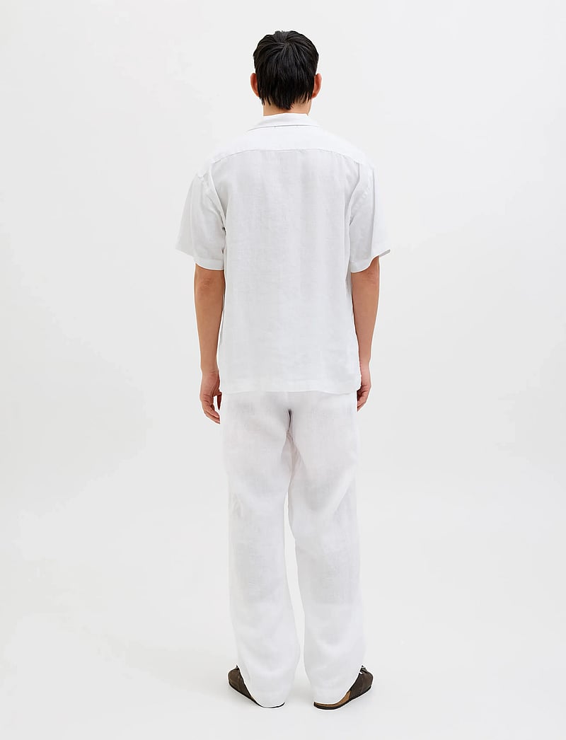 Jack & Jones - JPSTKARL LAWRENCE LINEN CHINO SN - leinenhosen - bright white - 3
