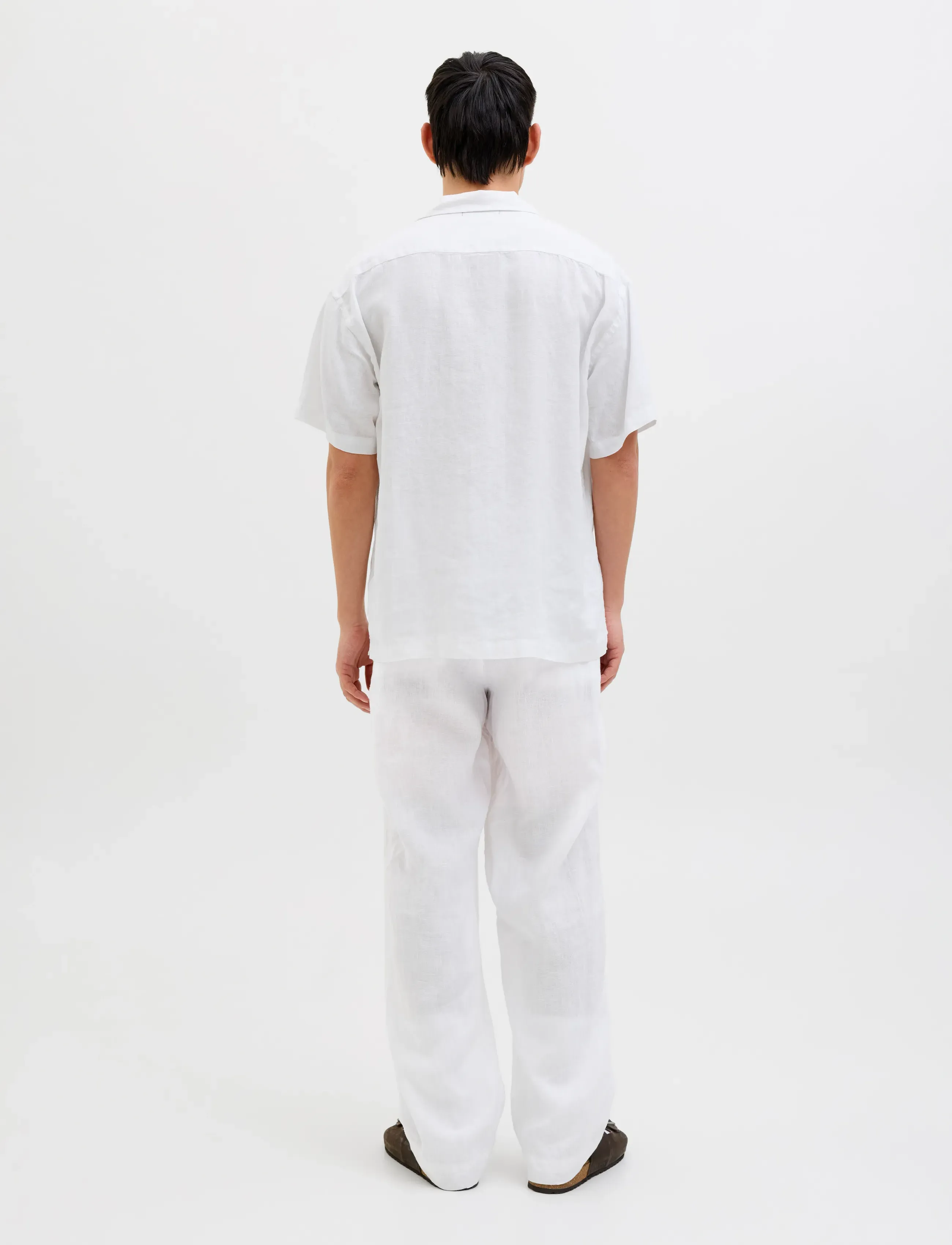 Jack & Jones - JPSTKARL LAWRENCE LINEN CHINO SN - hørbukser - bright white - 3