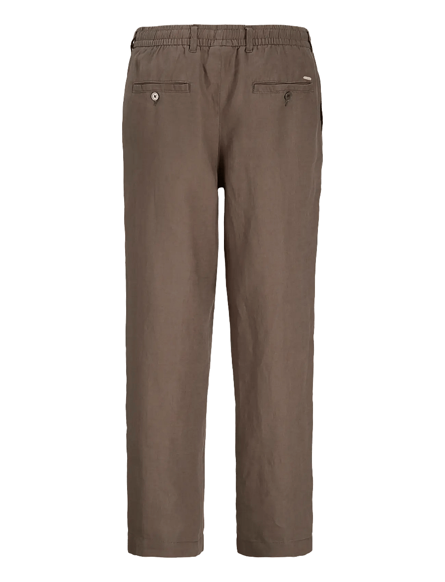 Jack & Jones - JPSTKARL LAWRENCE LINEN CHINO SN - hørbukser - morel - 2