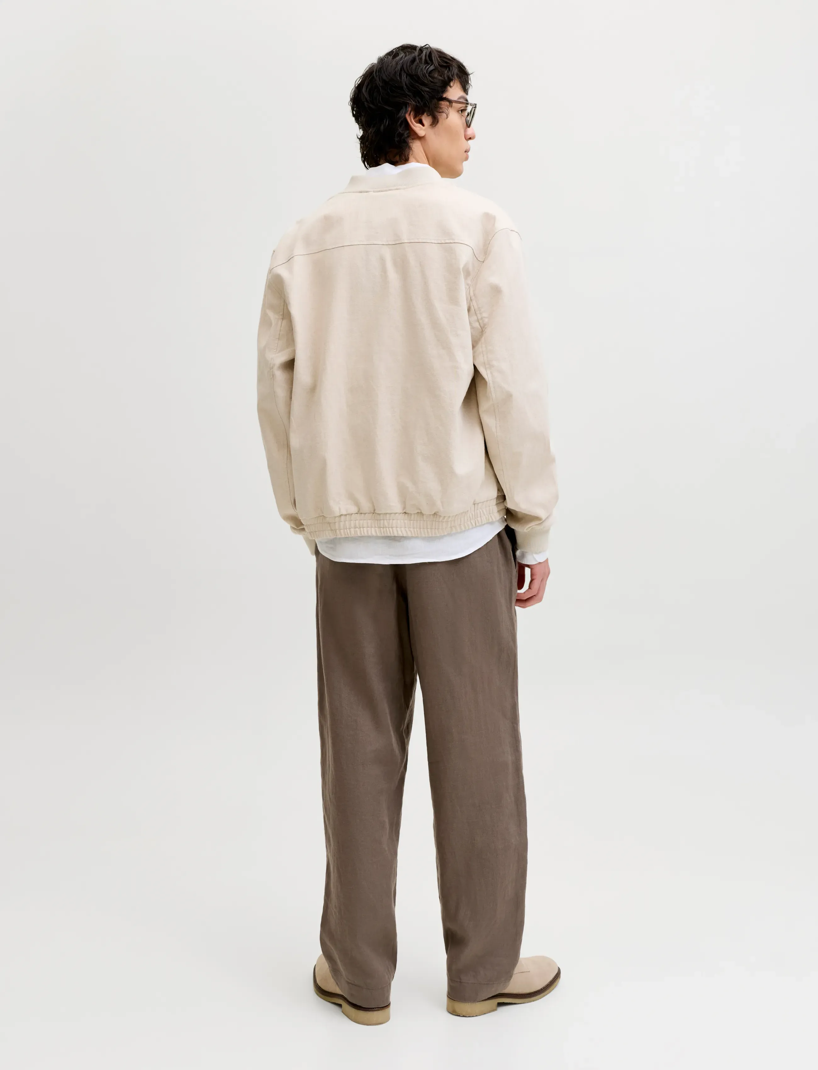 Jack & Jones - JPSTKARL LAWRENCE LINEN CHINO SN - hørbukser - morel - 3