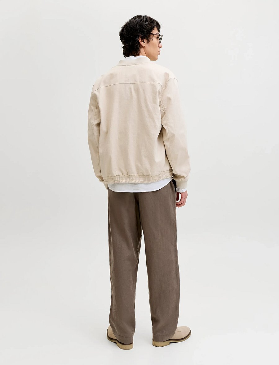 Jack & Jones - JPSTKARL LAWRENCE LINEN CHINO SN - hørbukser - morel - 3