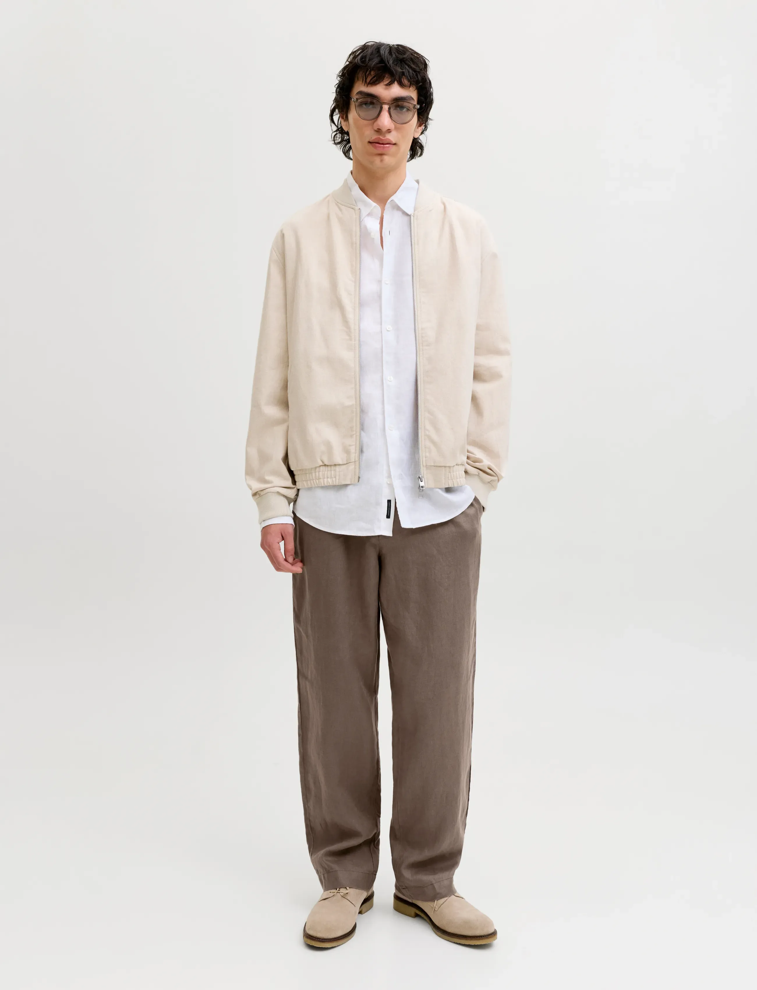 Jack & Jones - JPSTKARL LAWRENCE LINEN CHINO SN - hørbukser - morel - 4