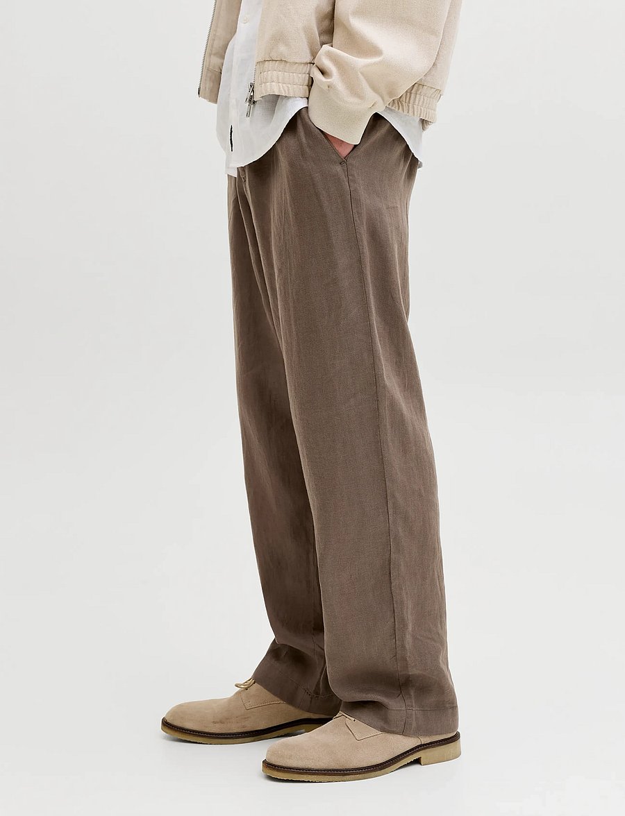 Jack & Jones - JPSTKARL LAWRENCE LINEN CHINO SN - hørbukser - morel - 5