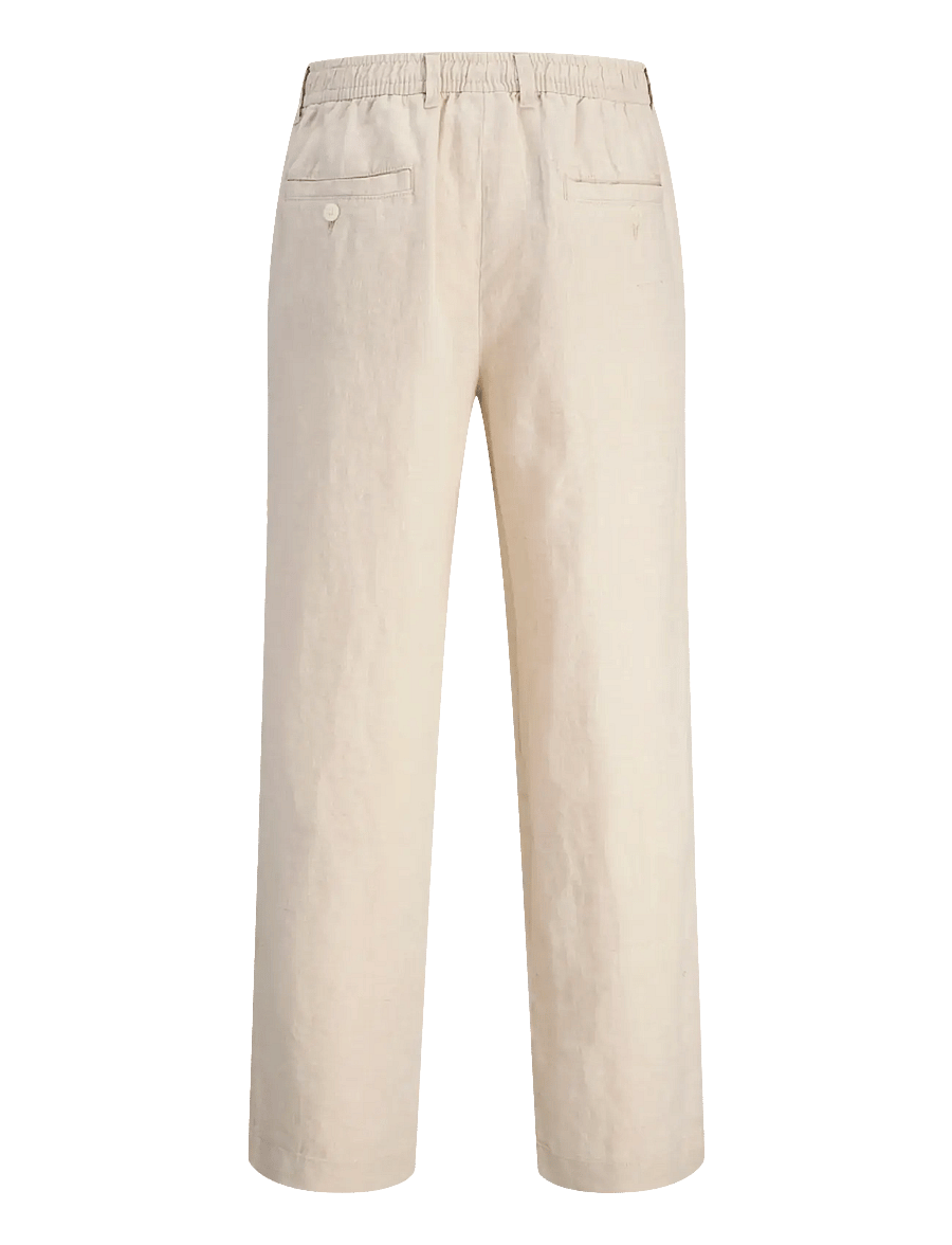 Jack & Jones - JPSTKARL LAWRENCE LINEN CHINO SN - leinenhosen - silver lining - 2