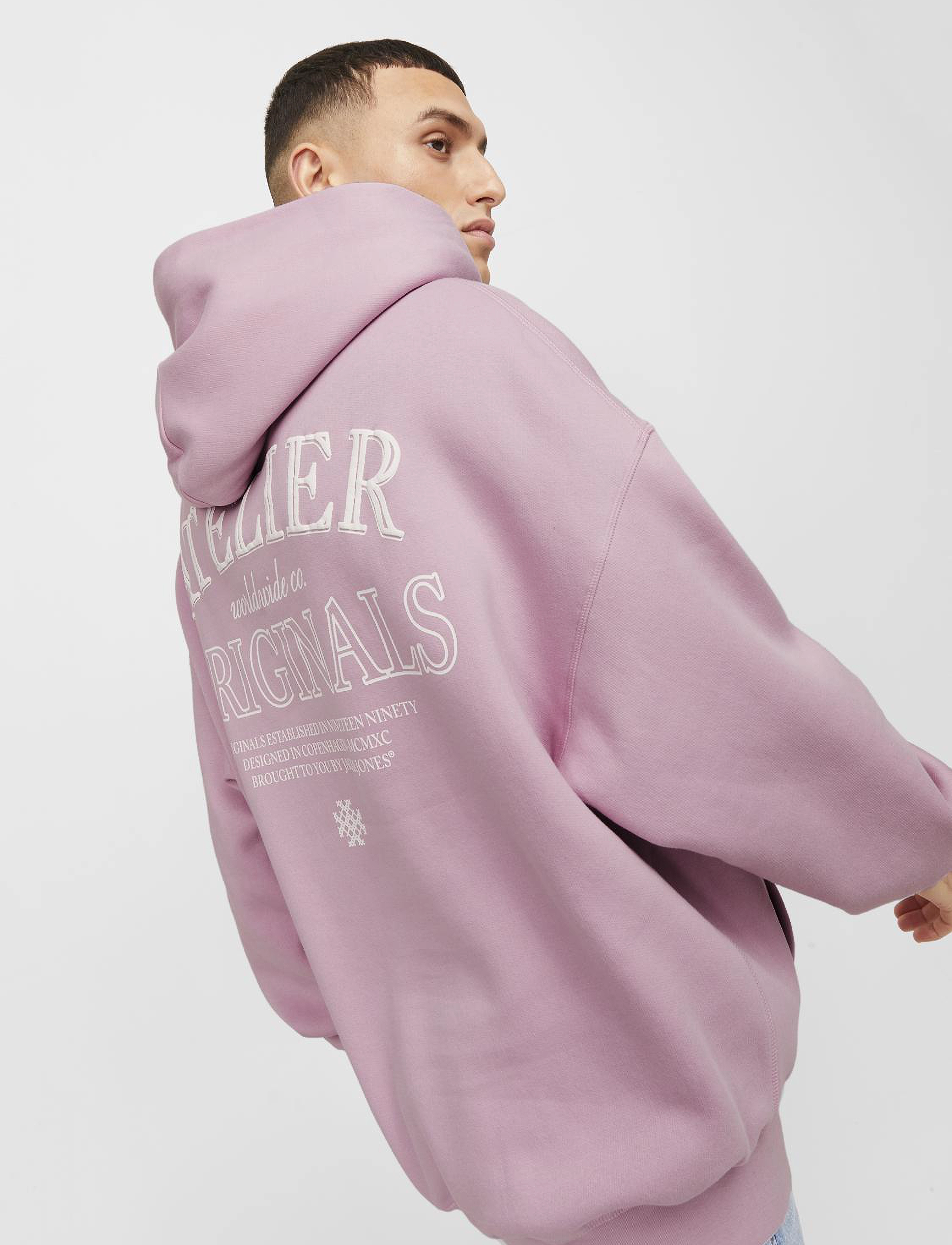 Jack & Jones - JORSANTORINI GRAPHIC SWEAT HOOD SN - pink nectar - 3