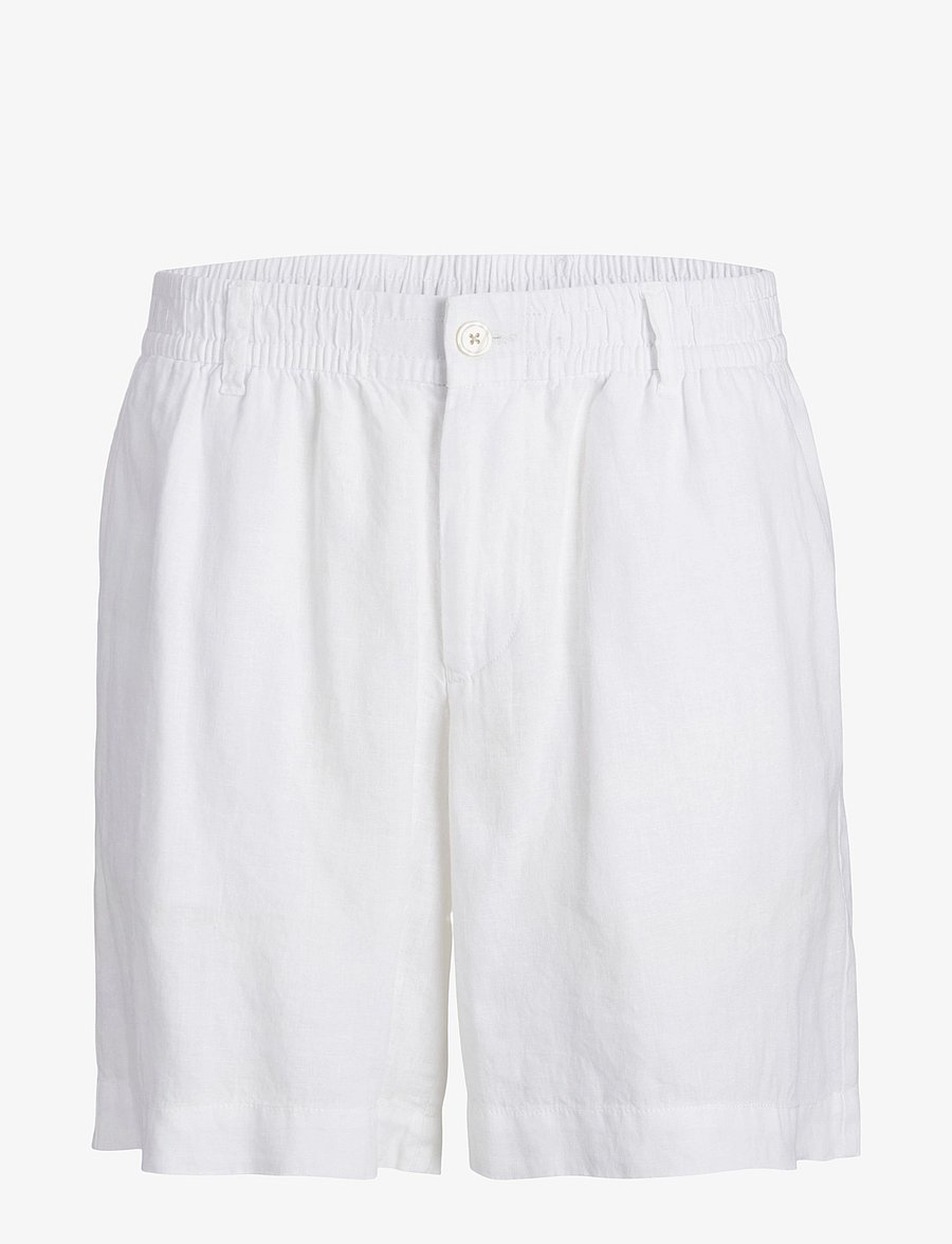 Jack & Jones - JPSTBILL LAWRENCE LINEN SHORTS SRT LN - leinen-shorts - bright white - 1