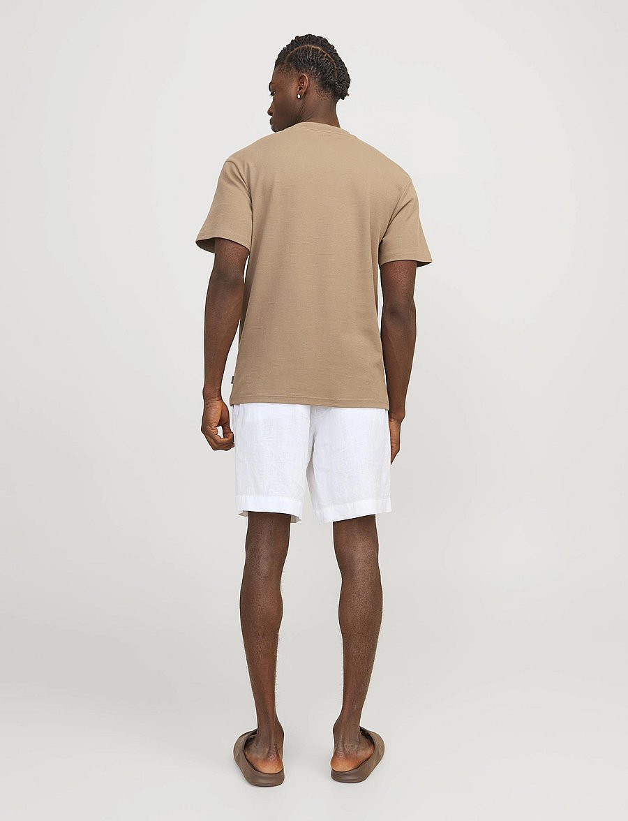 Jack & Jones - JPSTBILL LAWRENCE LINEN SHORTS SRT LN - leinen-shorts - bright white - 3