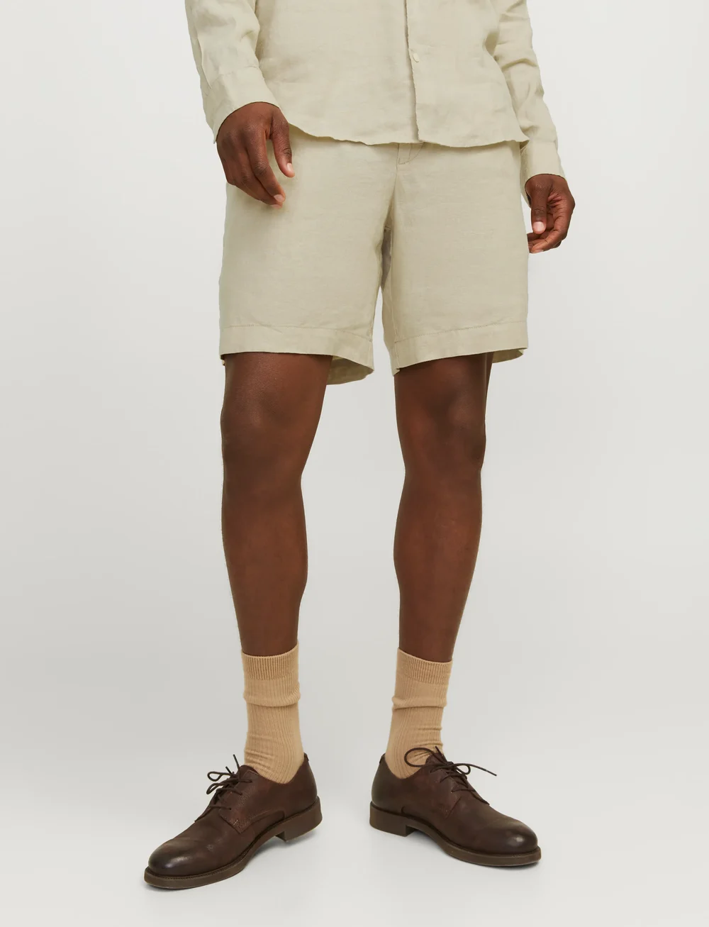 Jack & Jones - JPSTBILL LAWRENCE LINEN SHORTS SRT LN - hørshorts - fields of rye - 0