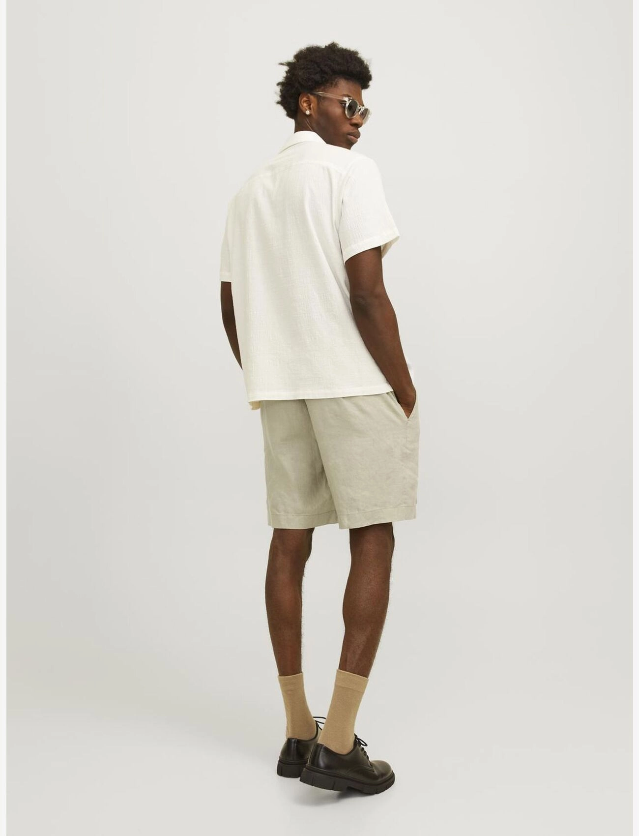 Jack & Jones - JPSTBILL LAWRENCE LINEN SHORTS SRT LN - linased lühikesed püksid - fields of rye - 4