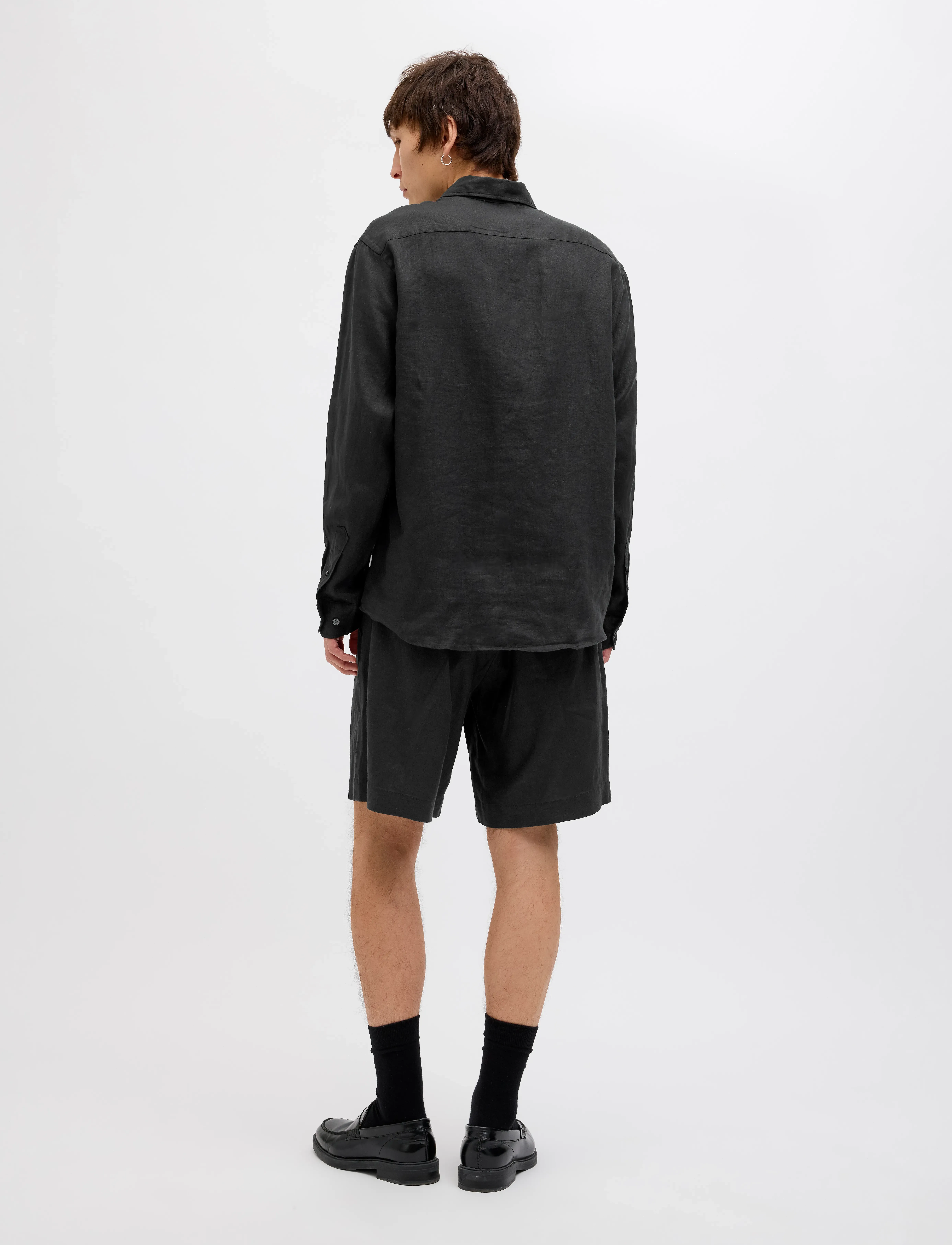 Jack & Jones - JPSTBILL LAWRENCE LINEN SHORTS SRT LN - shorts en lin - tap shoe - 3