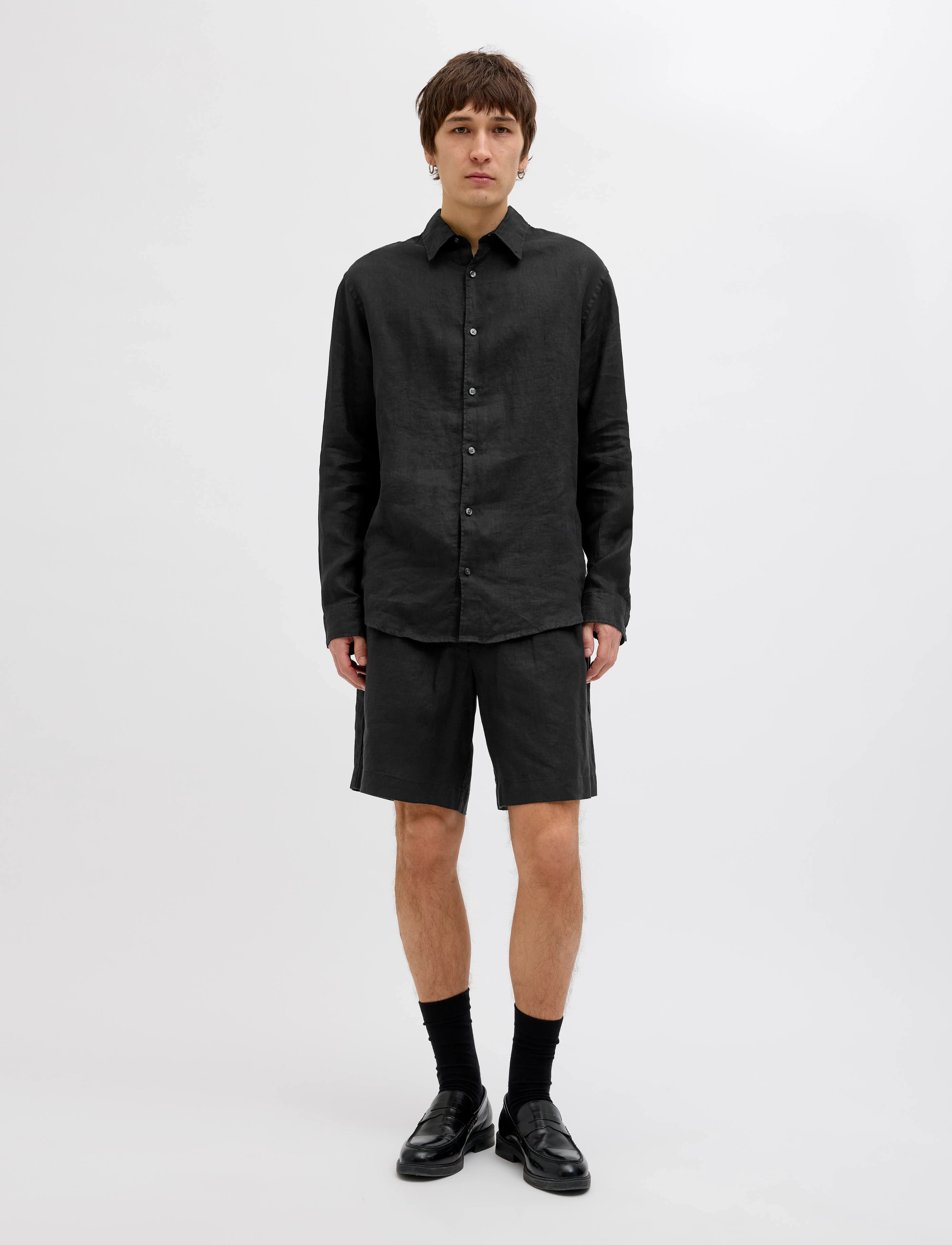 Jack & Jones - JPSTBILL LAWRENCE LINEN SHORTS SRT LN - shorts en lin - tap shoe - 5
