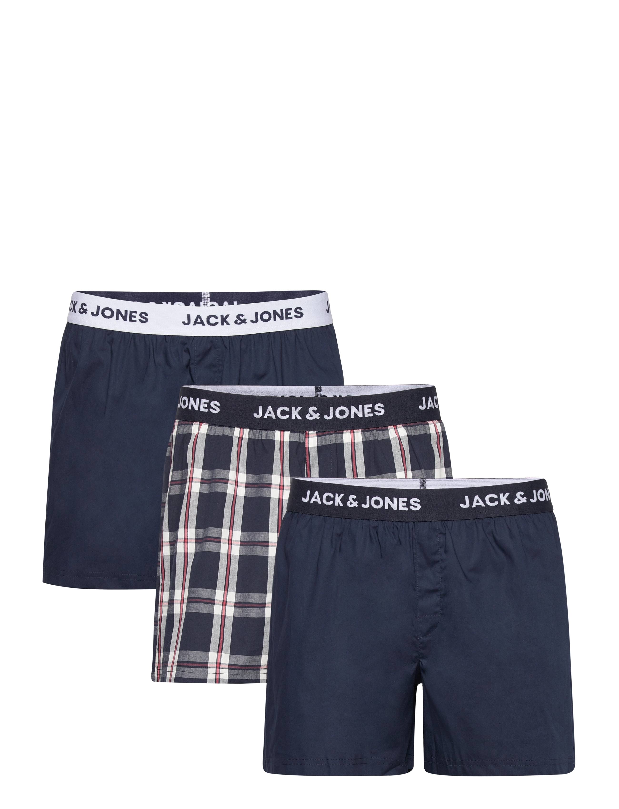 JACDYLAN WOVEN BOXERS 3 PACK - NAVY BLAZER