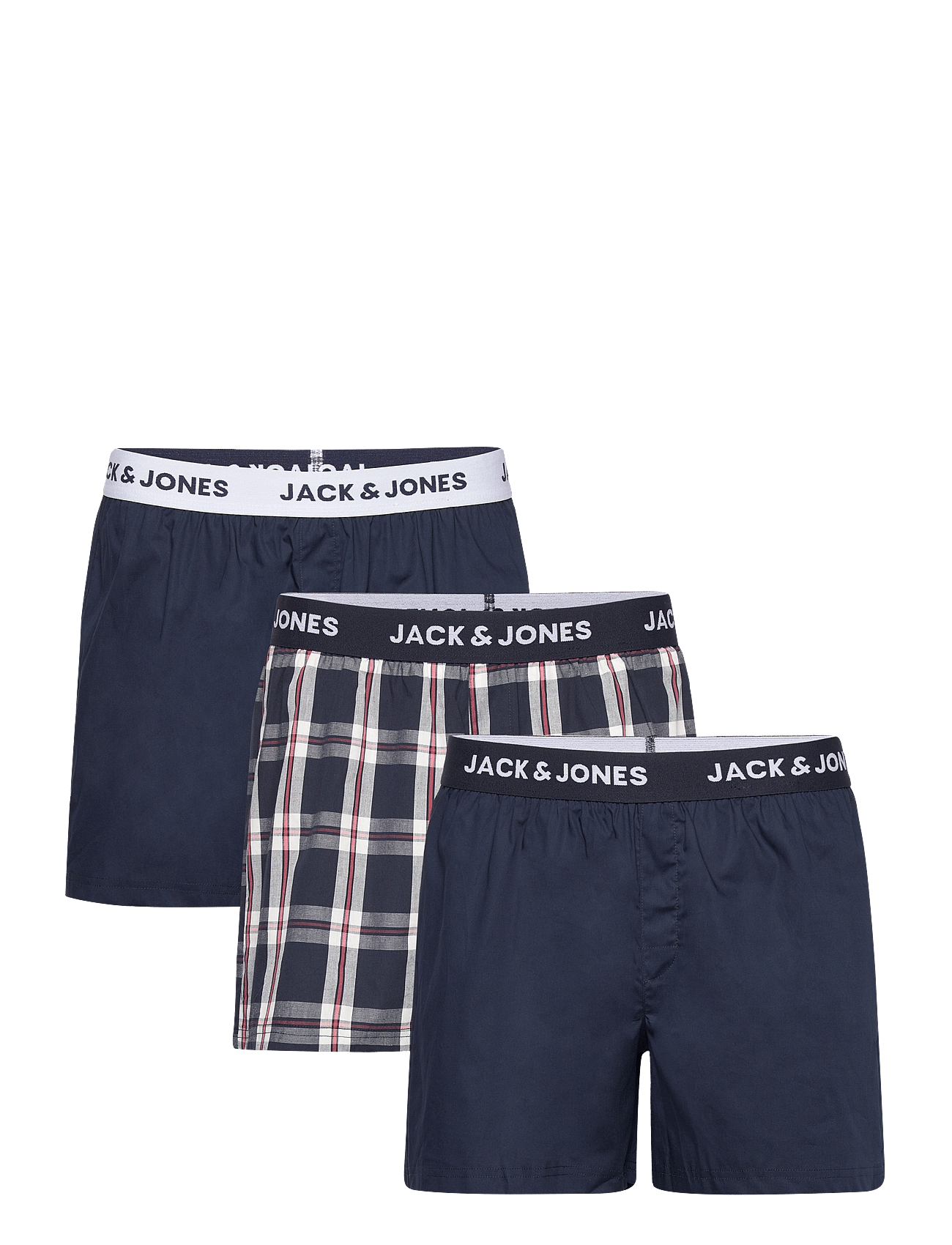 JACDYLAN WOVEN BOXERS 3 PACK - NAVY BLAZER