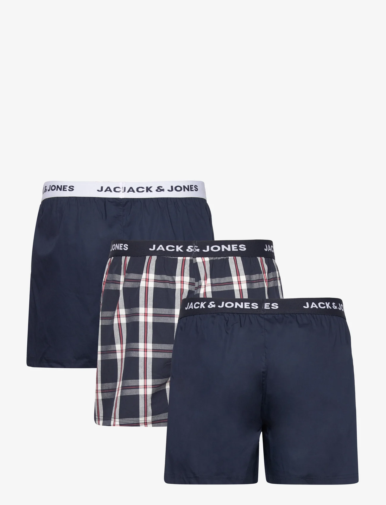 Jack & Jones - JACDYLAN WOVEN BOXERS 3 PACK - zemākās cenas - navy blazer - 1