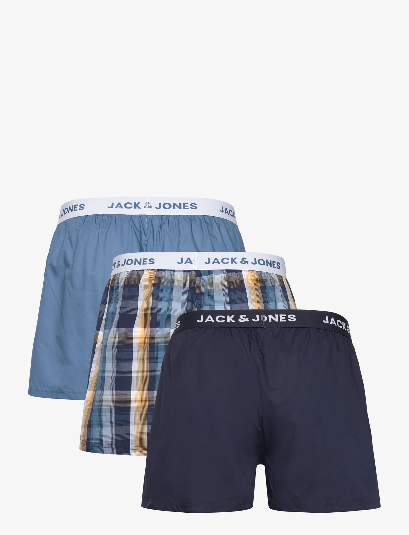 Jack & Jones - JACLOGAN WOVEN BOXERS 3 PACK - zemākās cenas - navy blazer - 1